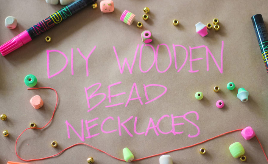DIY Wooden Bead Necklaces