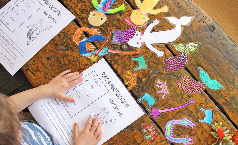Printable DIY Mermaid & Monster Coloring Game