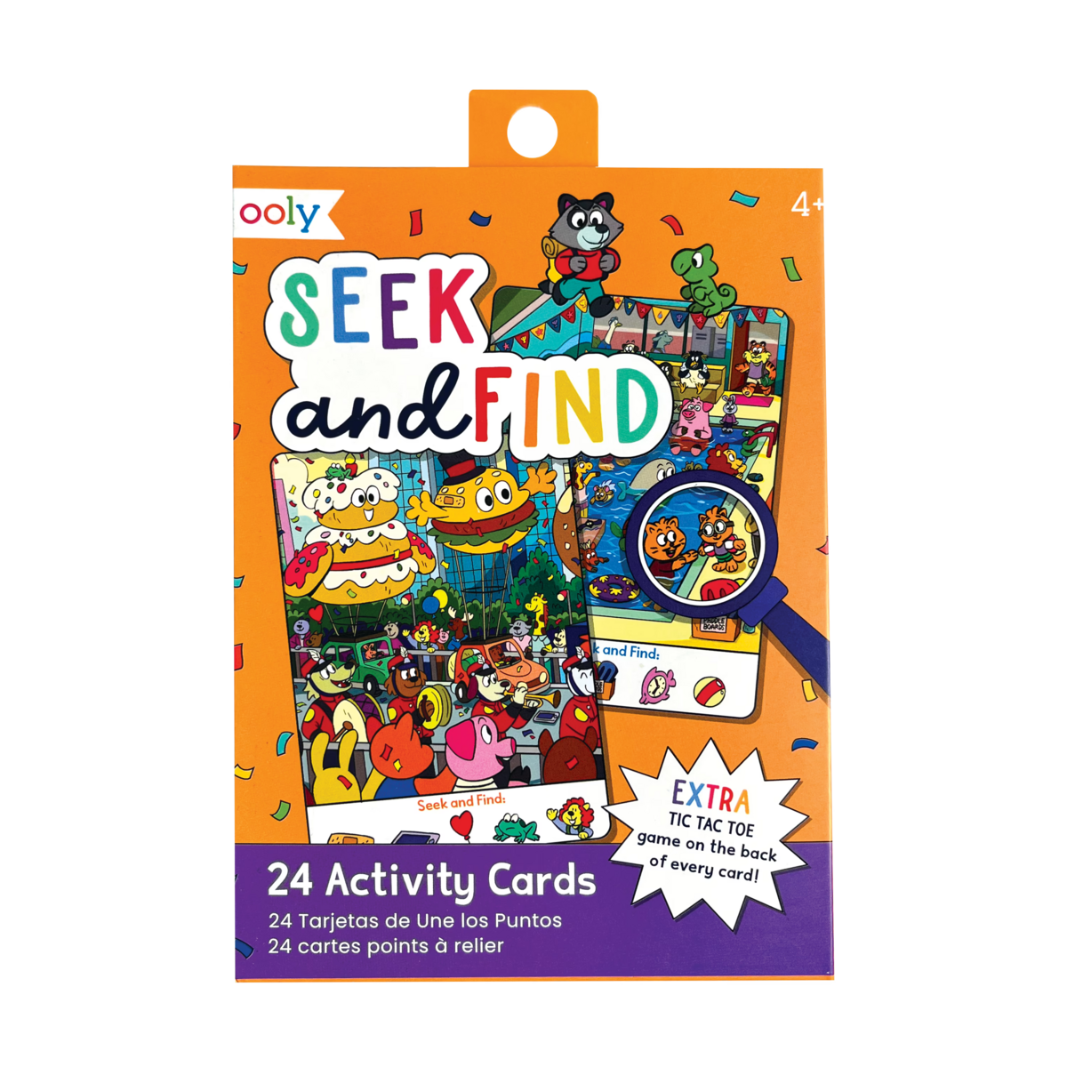 Seek and Find Paper Games activity card set front of packaging