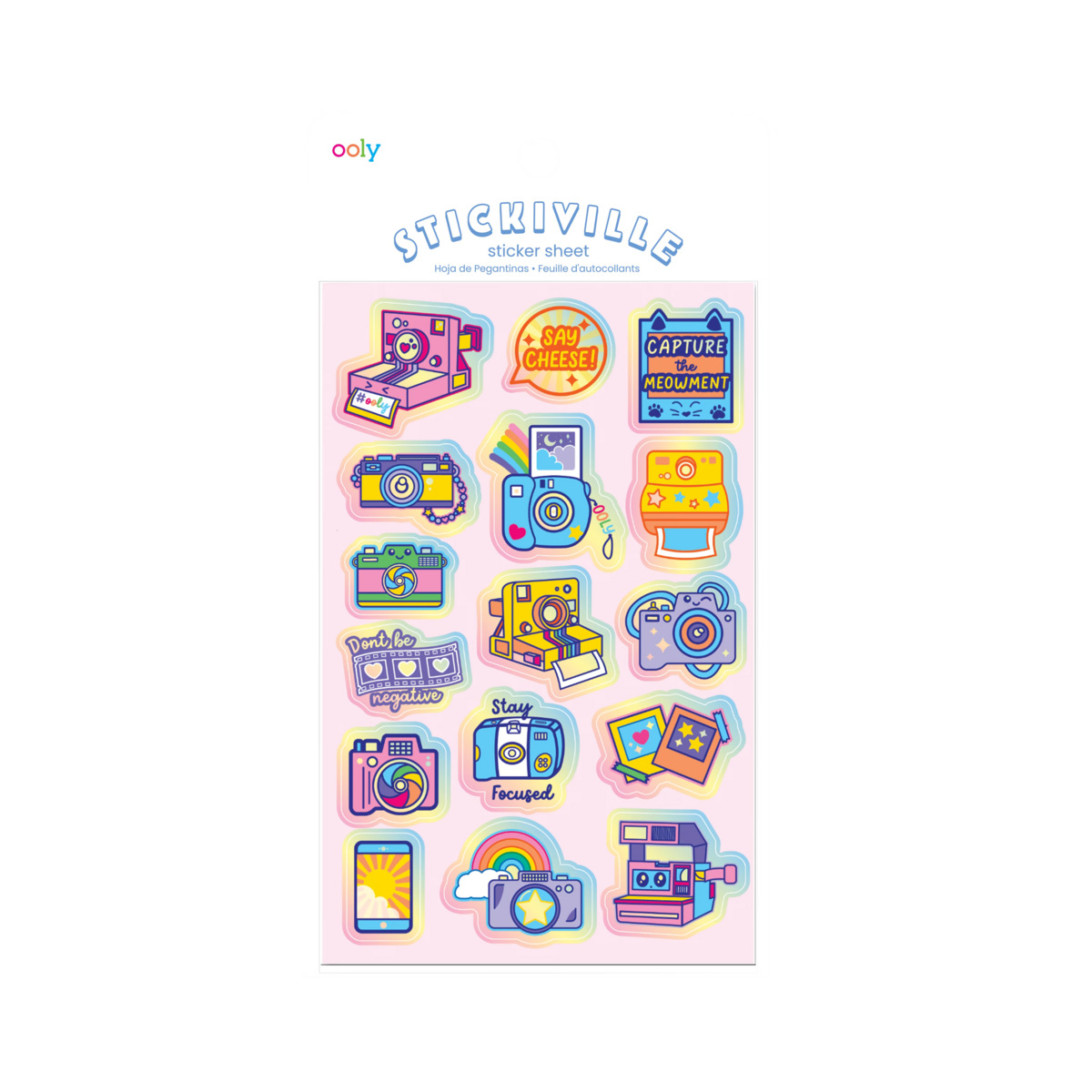 Stickiville Cute Cameras sticker sheet in packaging