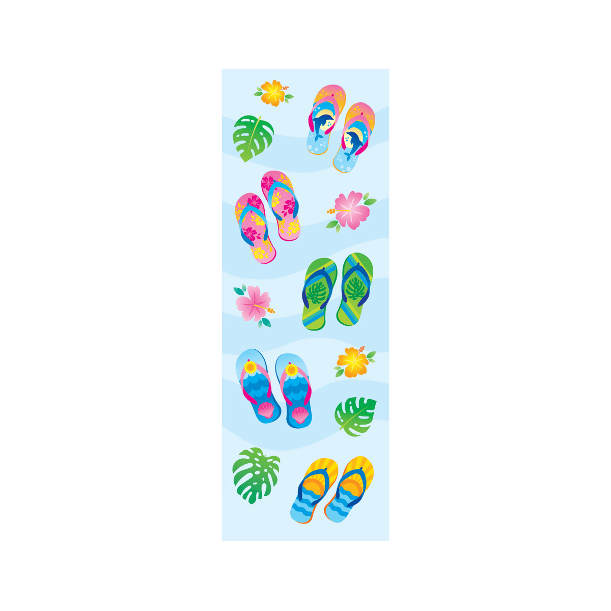 Stickiville Flip Flops sticker sheets out of packaging