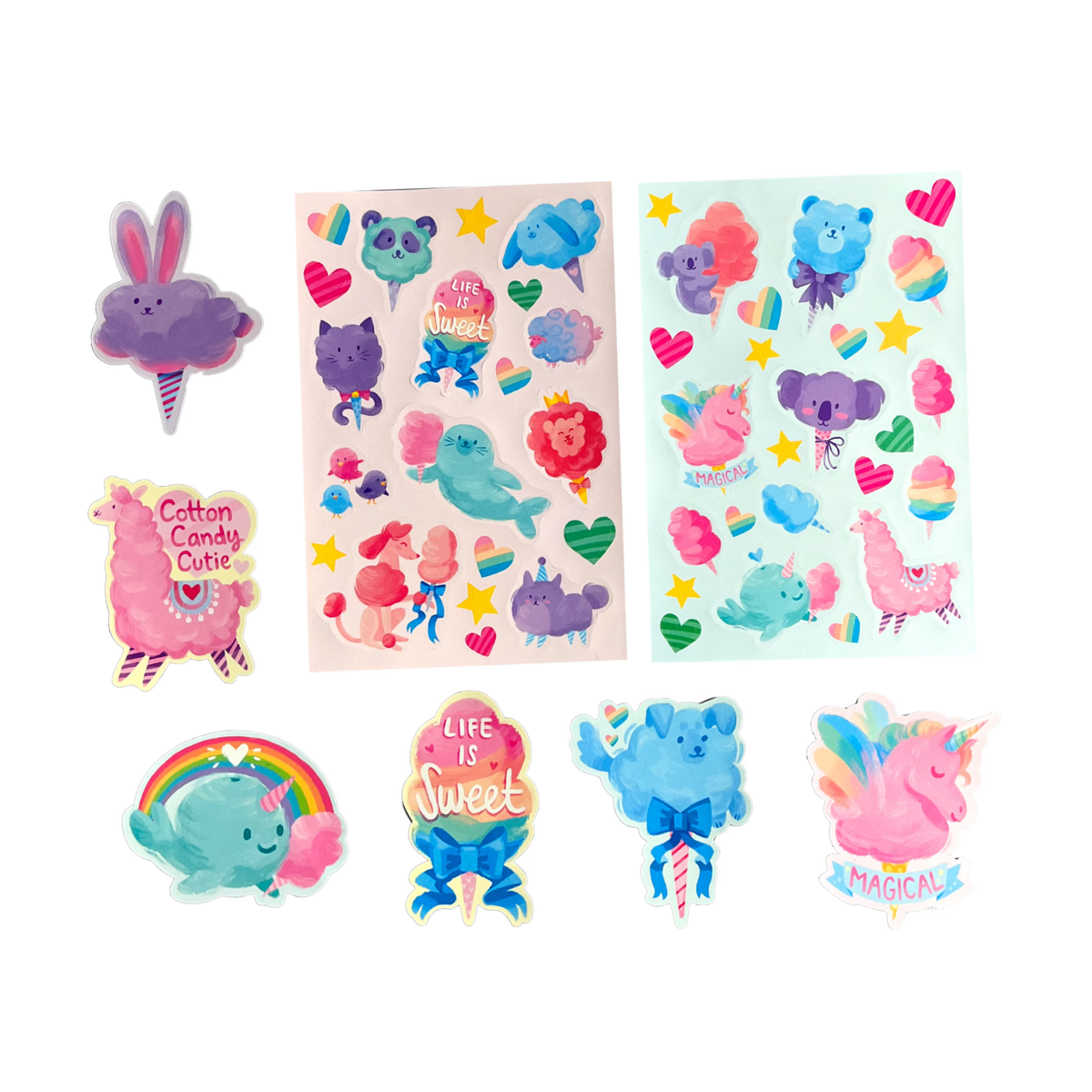 Stickiville Cotton Candy scented stickers out of packaging