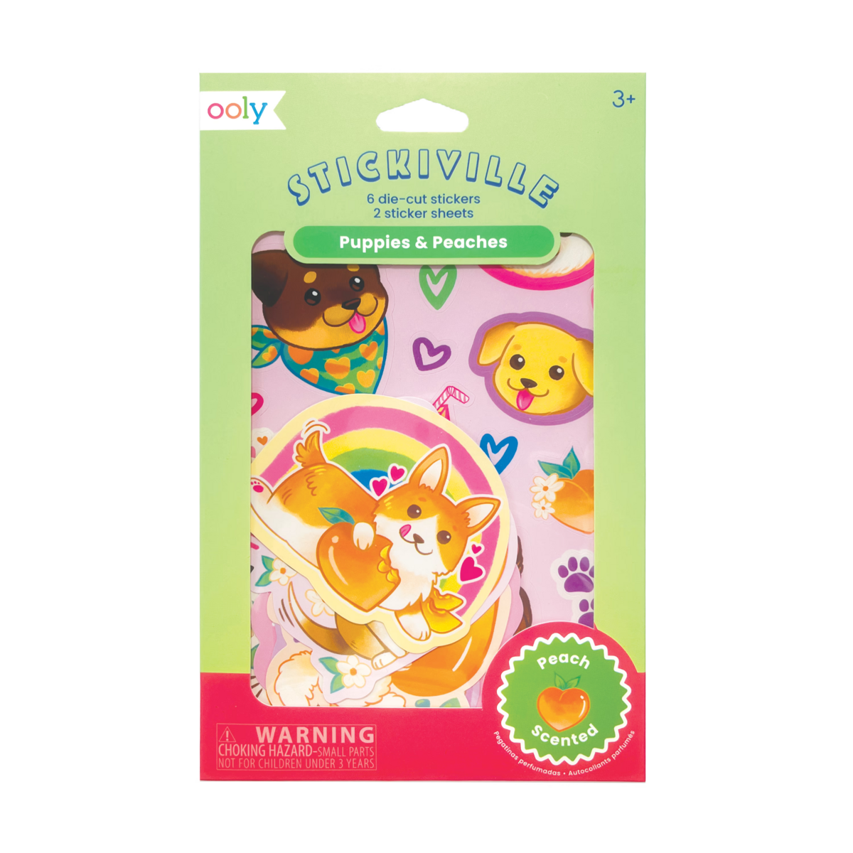 Stickiville Puppies and Peaches Scented Stickers OOLY