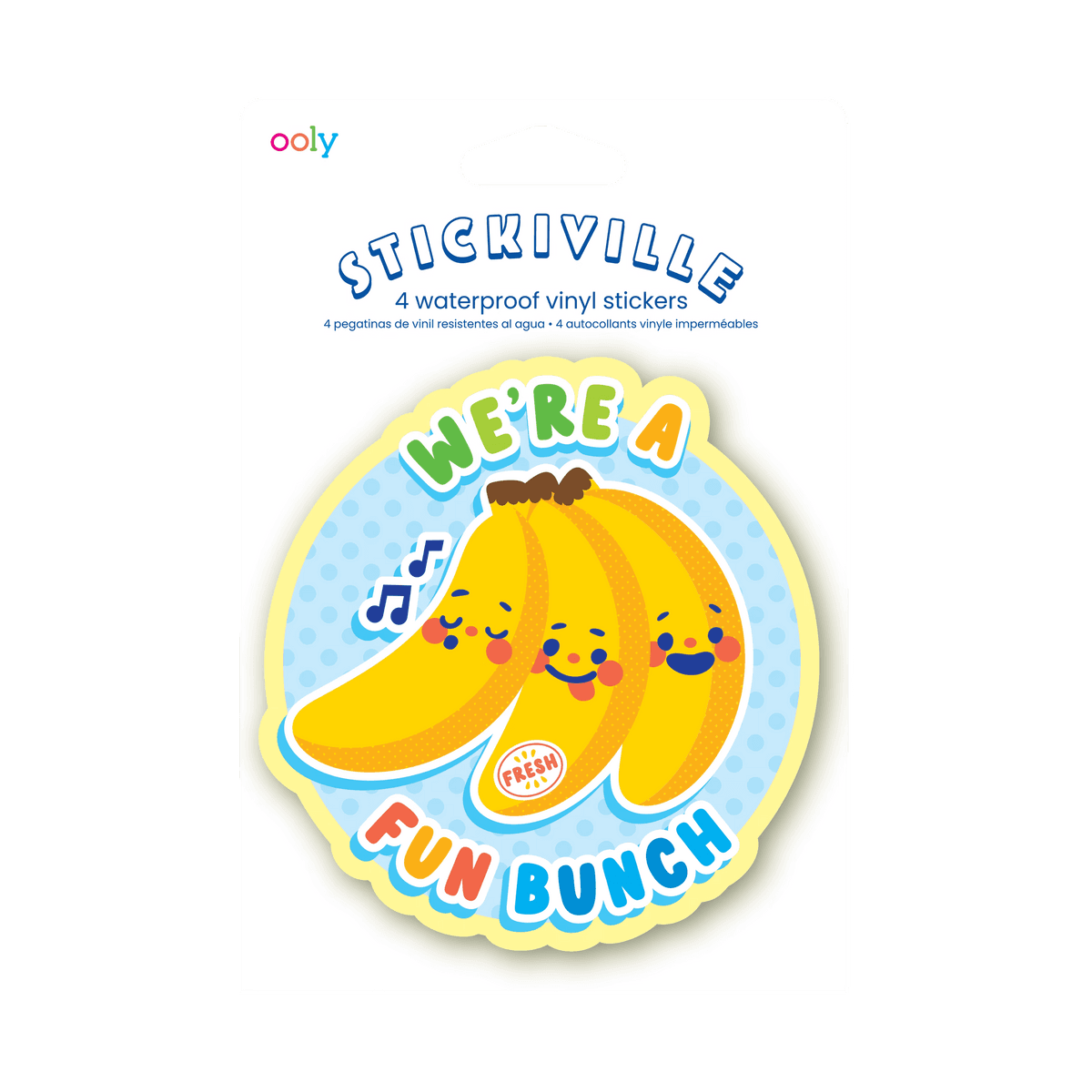 Stickiville Fruit Friends vinyl stickers in packaging