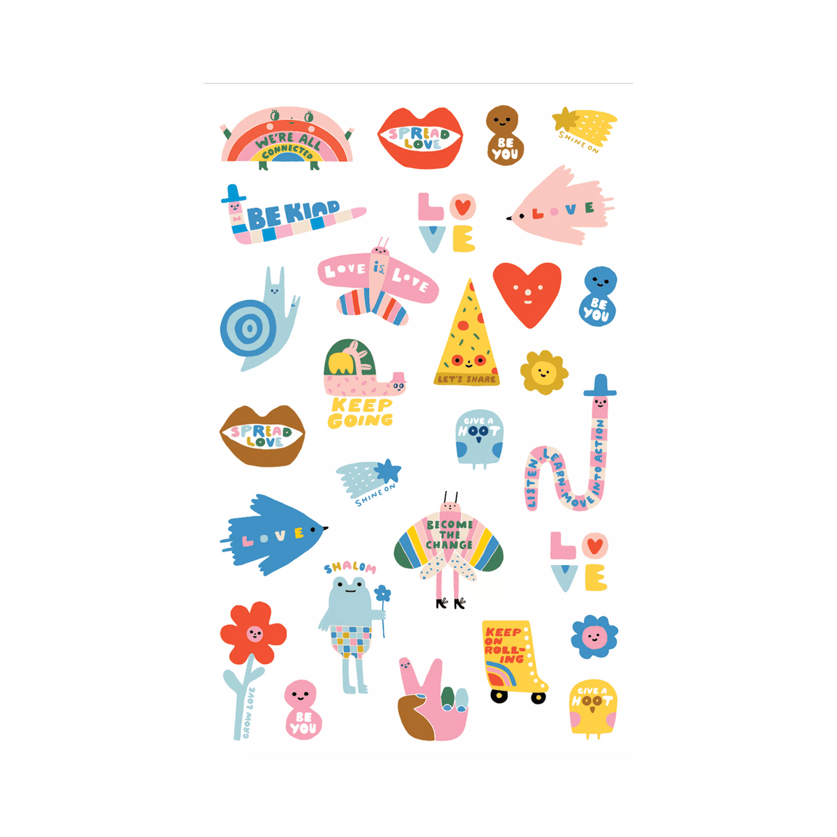 Stickiville Mini Mantras sticker sheet out of packaging