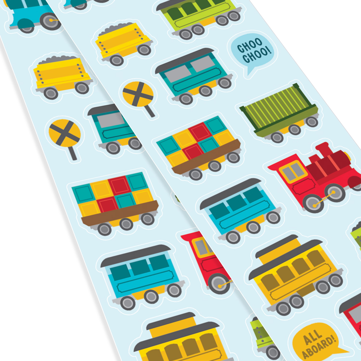 Stickiville All Aboard! sticker sheets close up