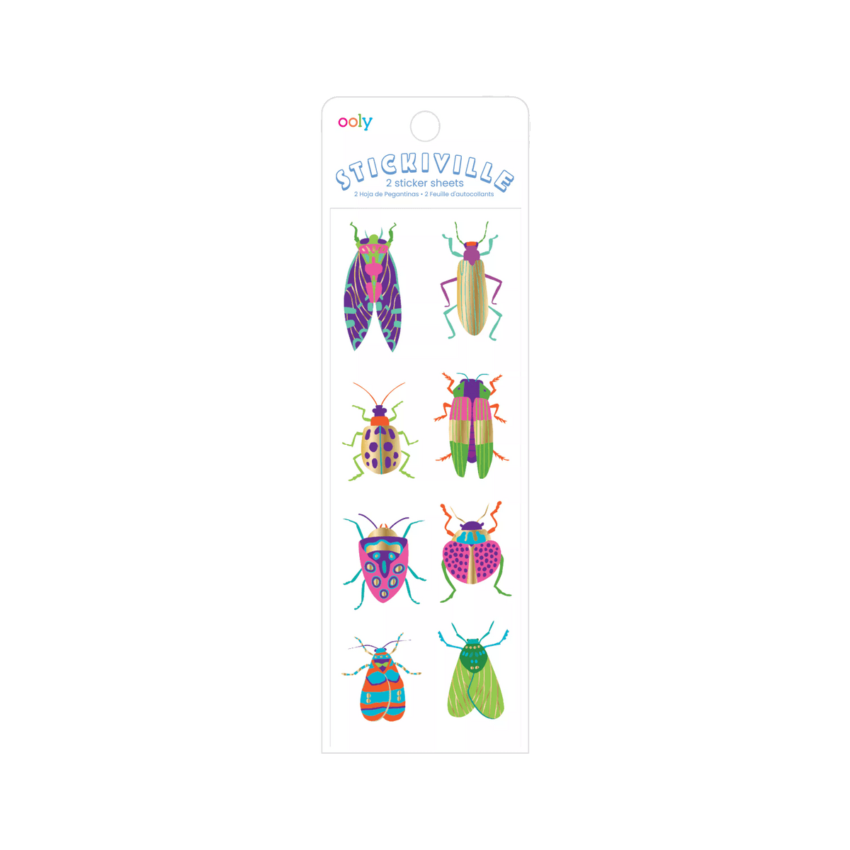 Stickiville Fancy Bugs Stickers in packaging