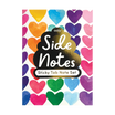 Side Notes Sticky Tab Note Pad - Rainbow Hearts front cover