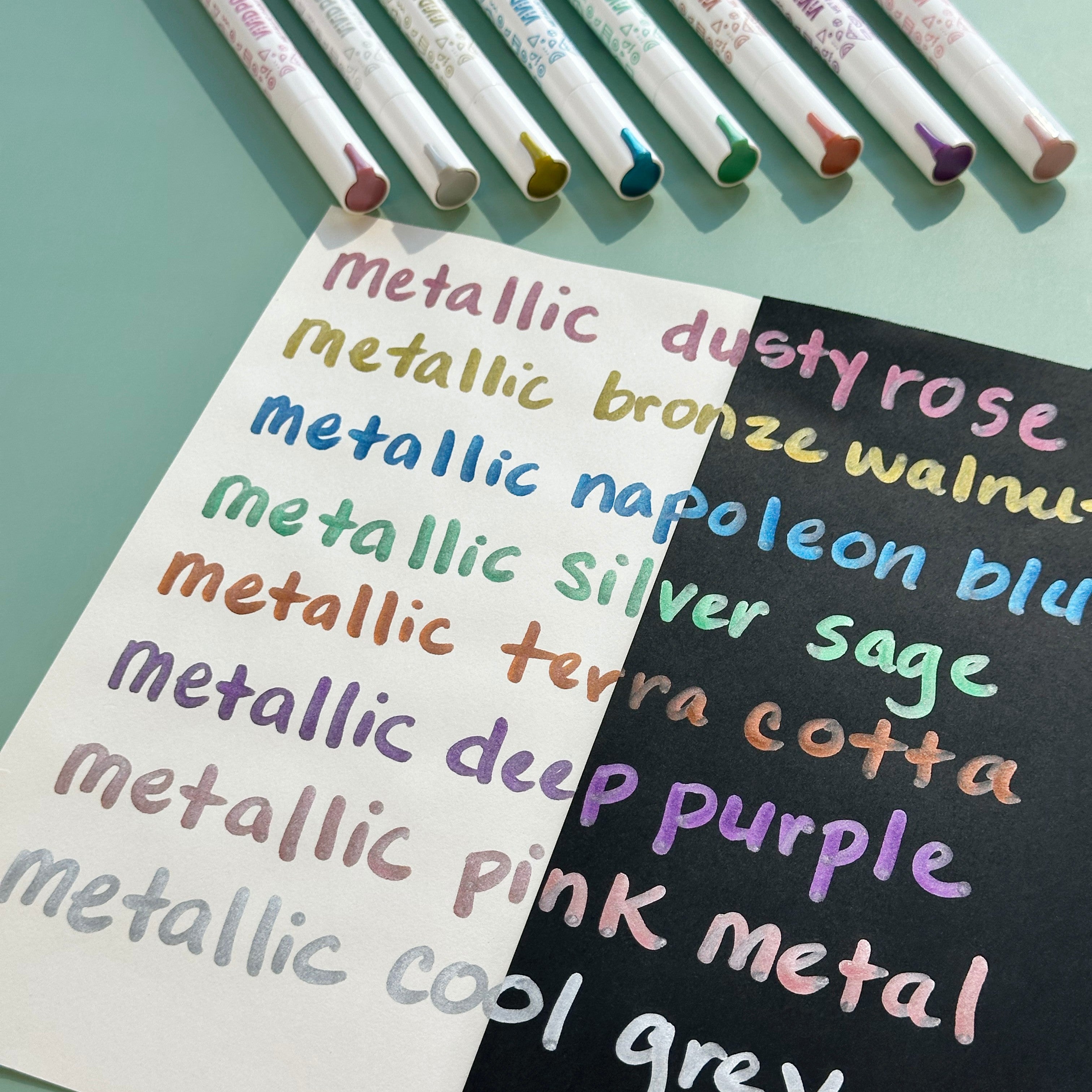 Vivid Pop! Water Based Paint Markers - Metallic - Set of 8