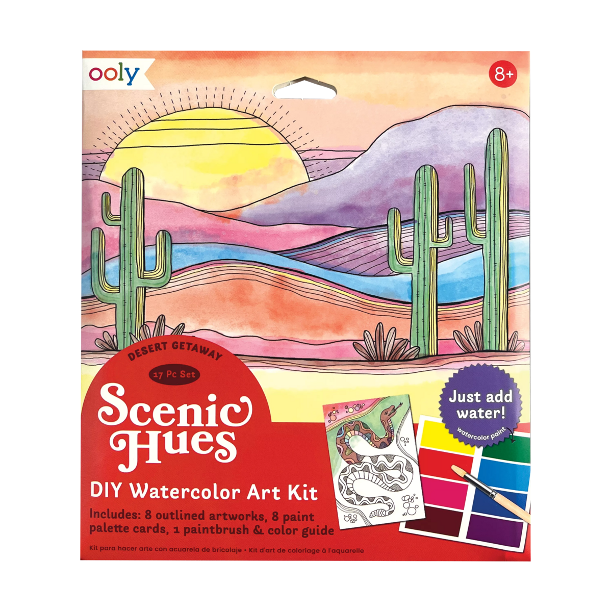 Scenic Hues DIY Watercolor Art Kit - Desert Getaway - OOLY