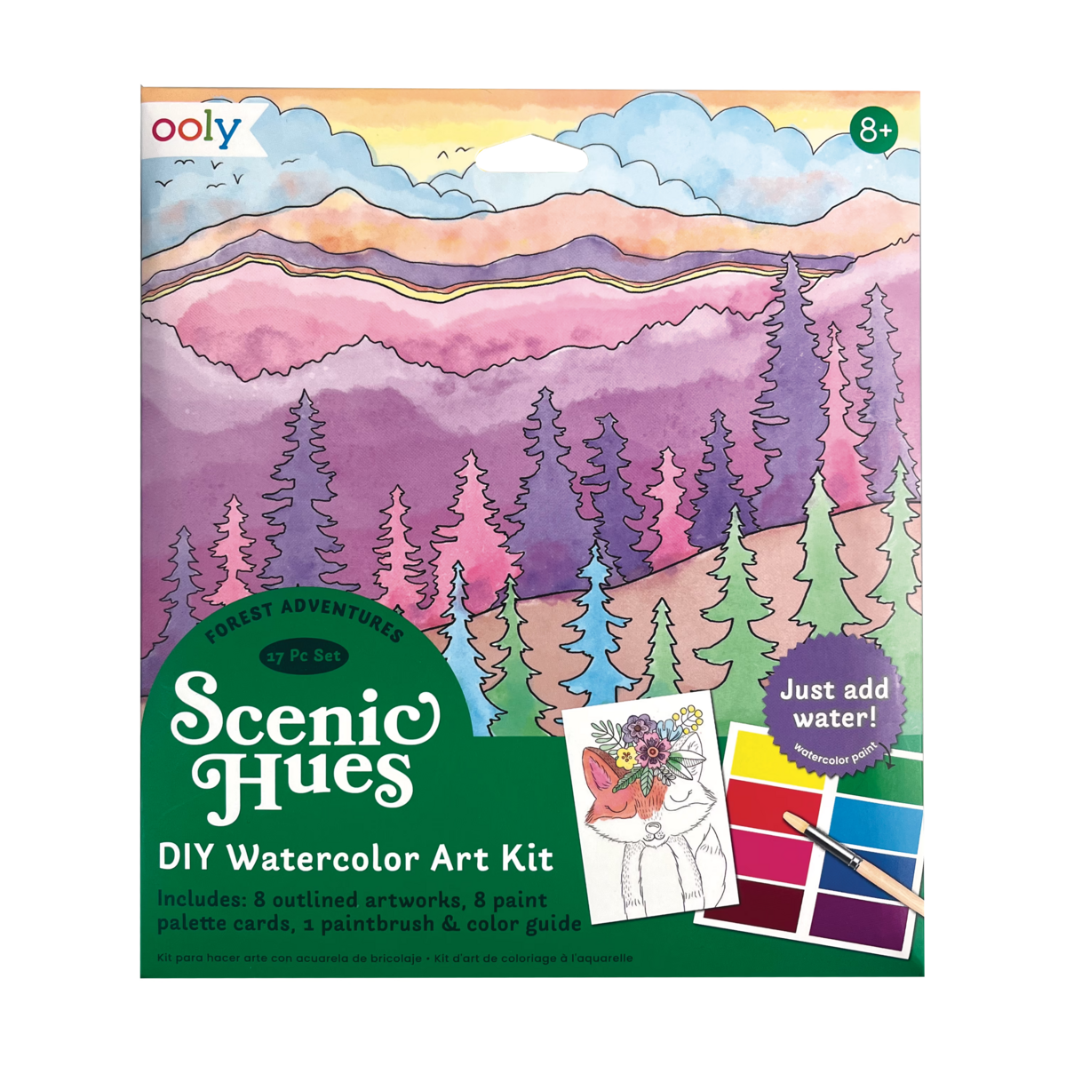 Scenic Hues DIY Watercolor Art Kit - Forest Adventure - OOLY