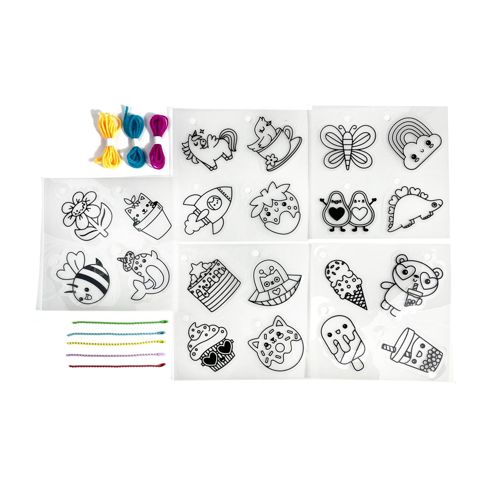 Shrink-its! DIY Shrink Art Kit - Cute Crew contents