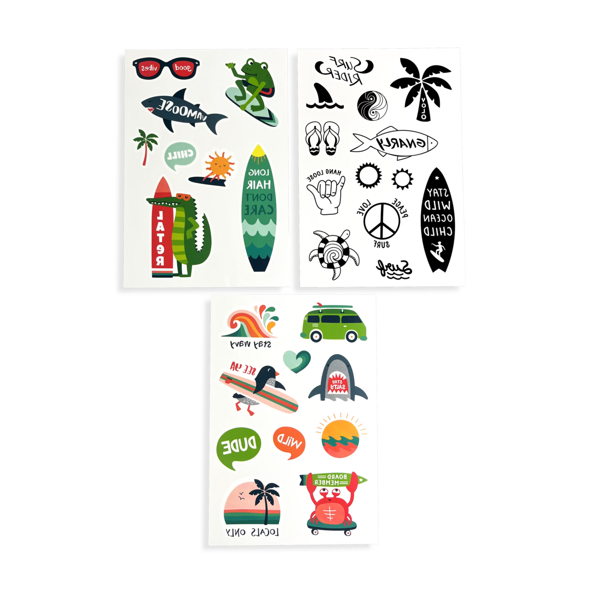 Beach Days Mini Tattoo Palooza Temporary Tattoos out of packaging