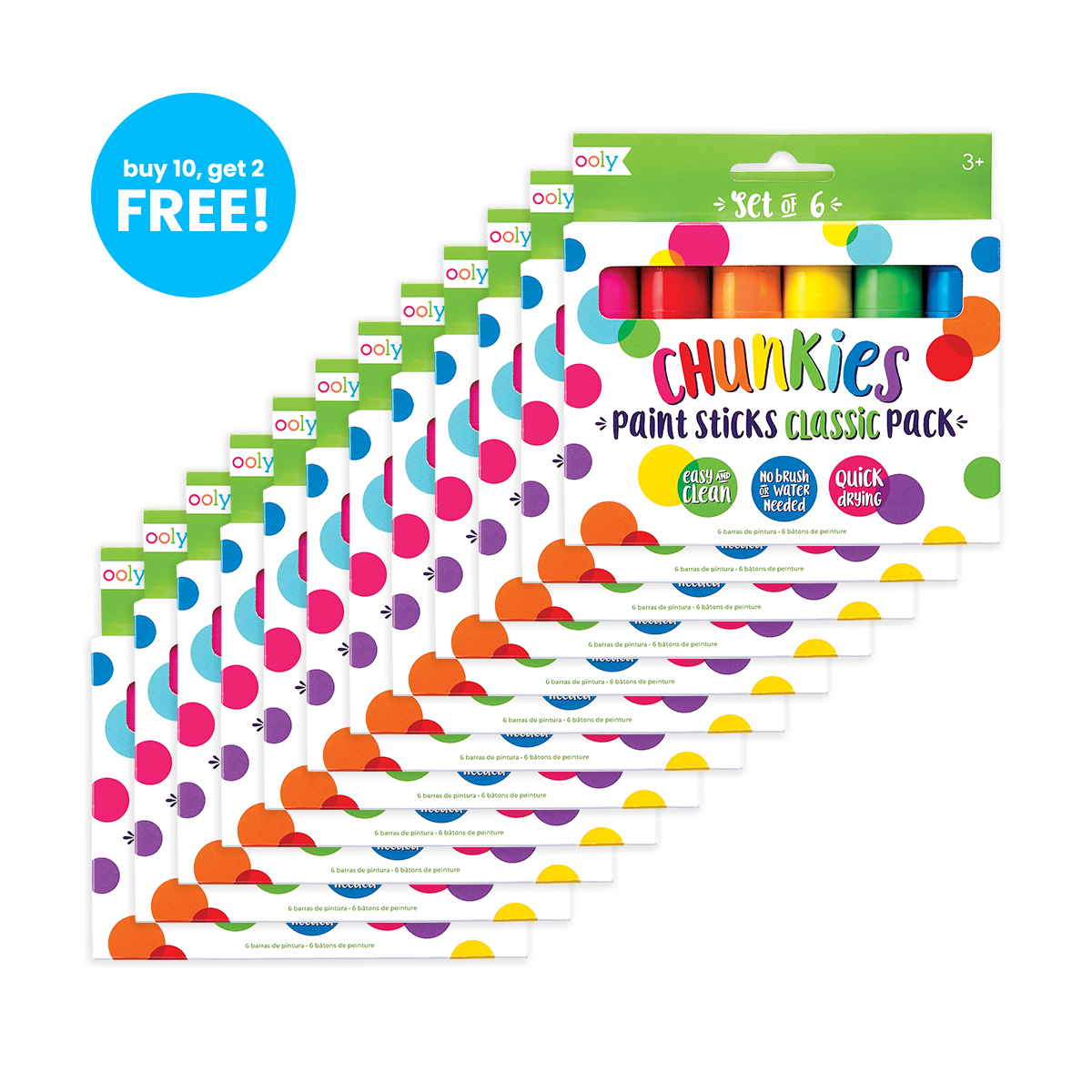 Ooly Chunkies Paint Sticks (Set of 12)