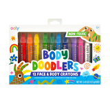 Front of packaging of the OOLY Body Doodlers - Face & Body Crayons