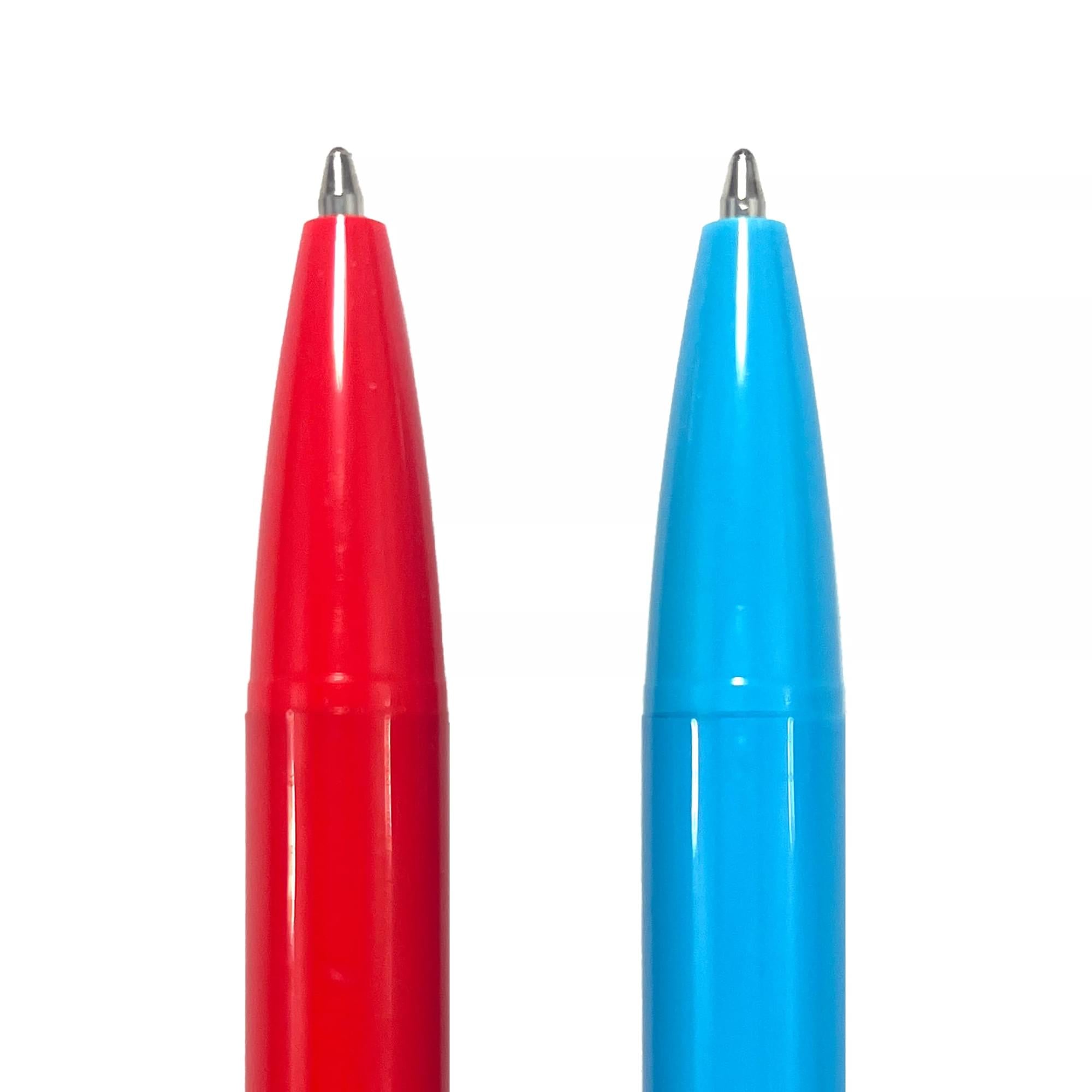 Close up of pen tips of OOLY Bright Writers Colored Ink Retractable Ballpoint Pens