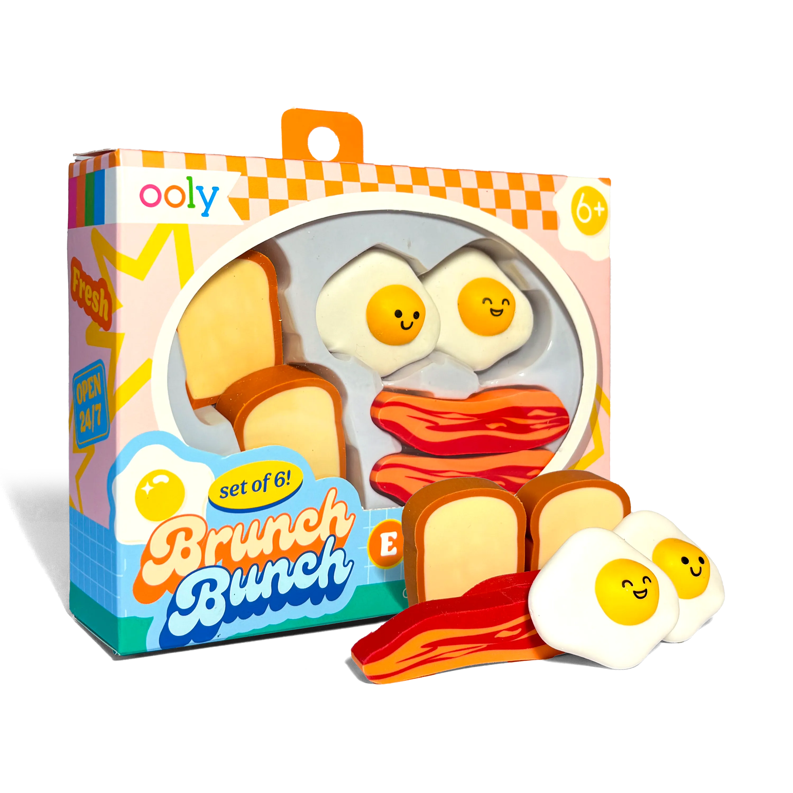 Brunch Bunch Erasers - Set of 6