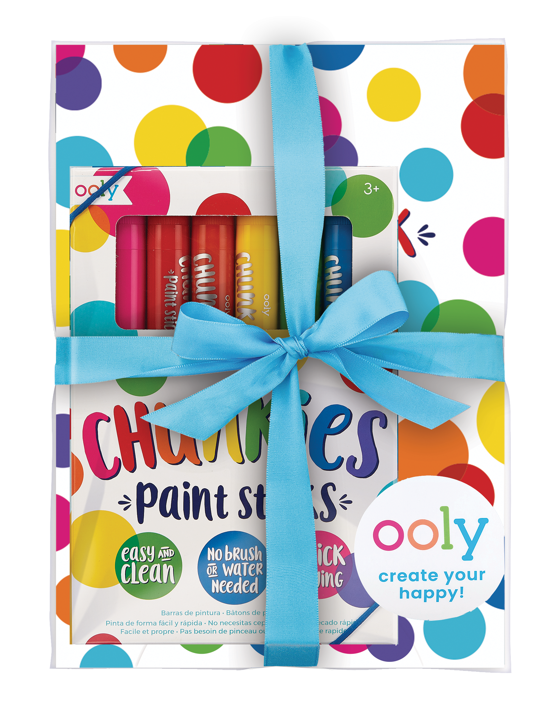 OOLY Budding Artist kids paint gift set with paint sticks and sketchbook in gift wrap