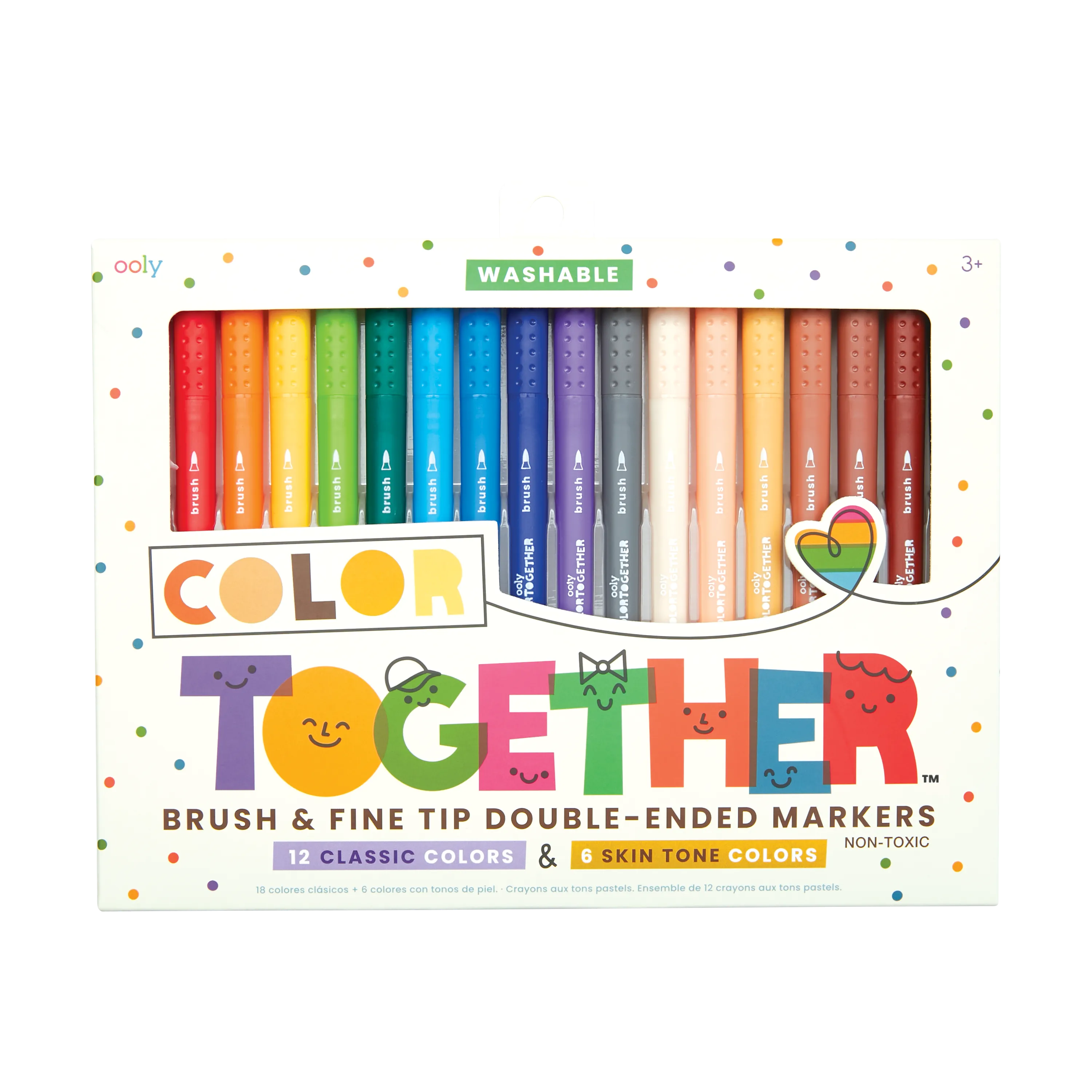 Front of packaging of OOLY Color Together double ended marker set