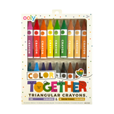 Front packaging of Color Together Triangular Crayons on a white background