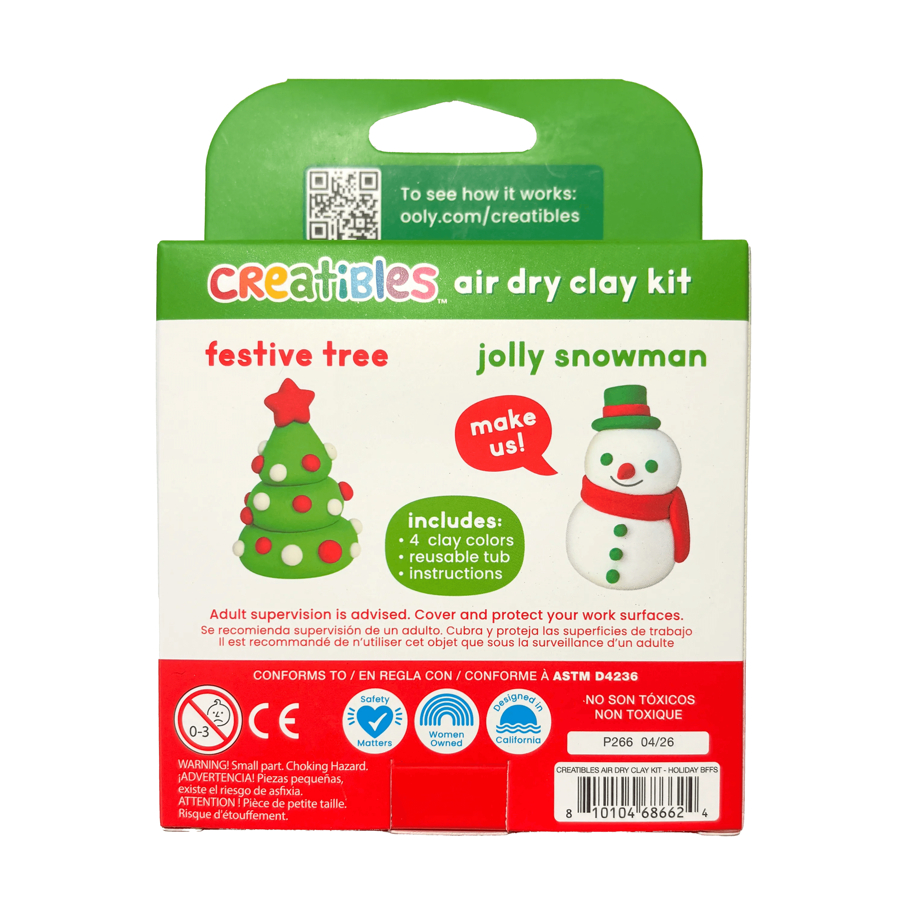 Creatibles Mini Air Dry Clay Kit - Holiday BFFs