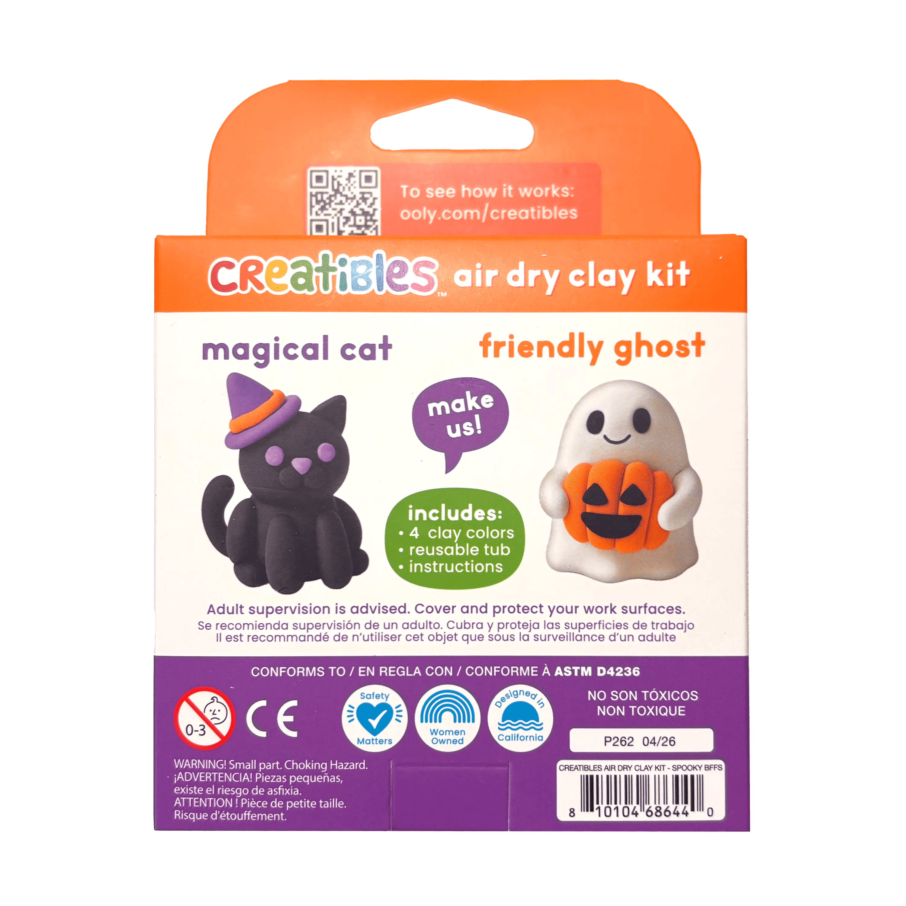 Creatibles Mini Air Dry Clay - Spooky BFFs