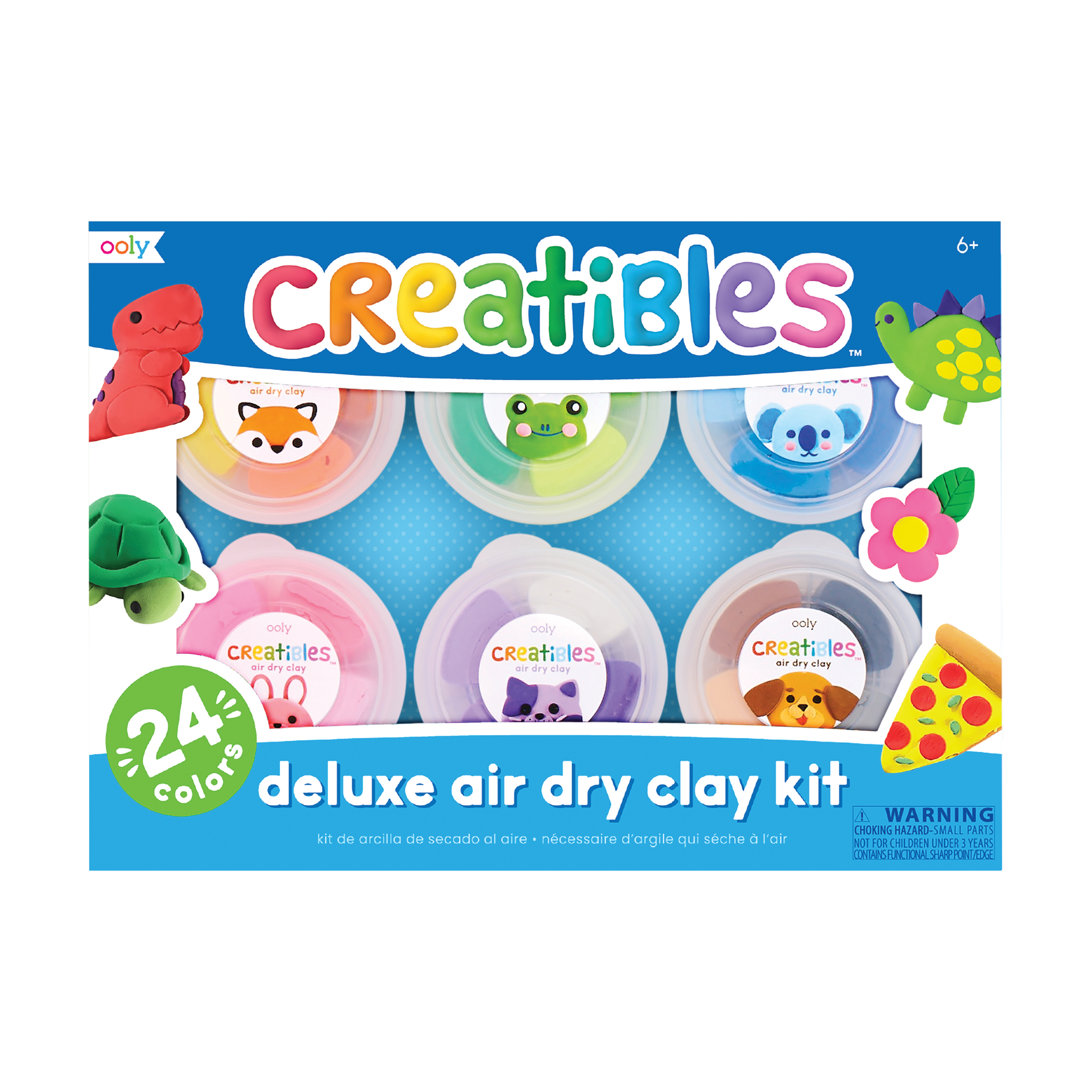 Creatibles Deluxe Air Dry Clay Kit - Set of 24 Colors - OOLY
