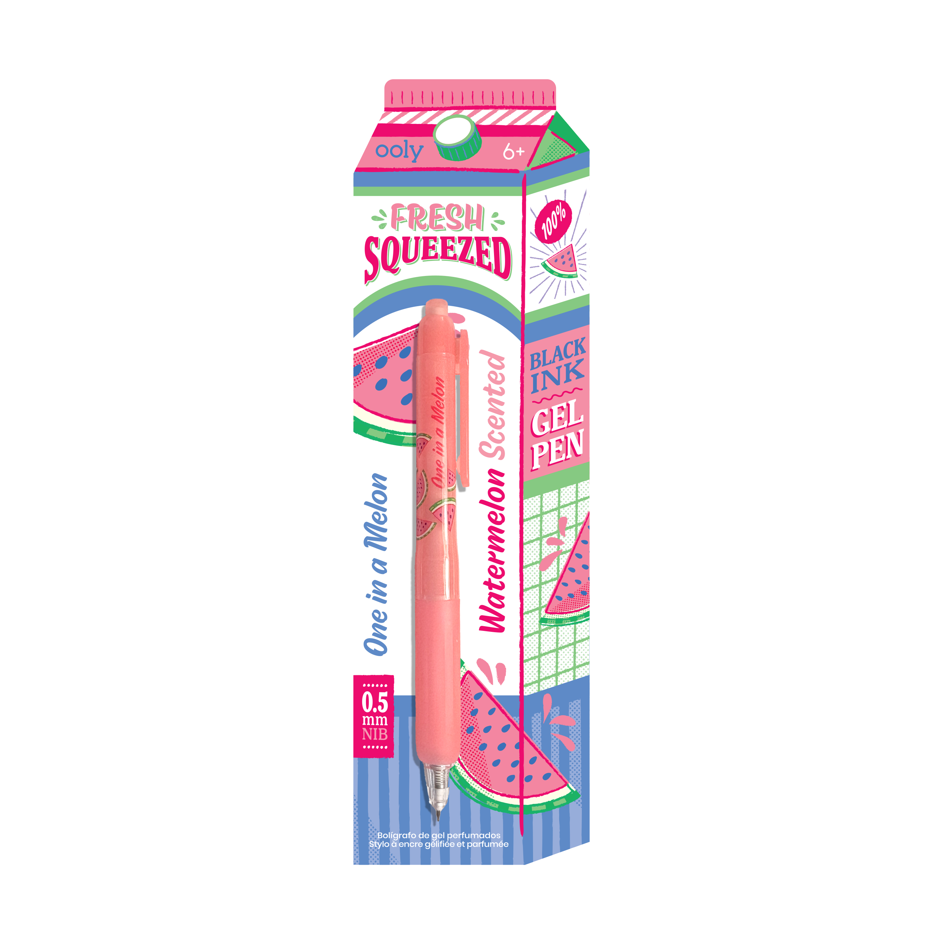 Fresh Squeezed Fruit Scented Gel Pen - Black Ink - Watermelon