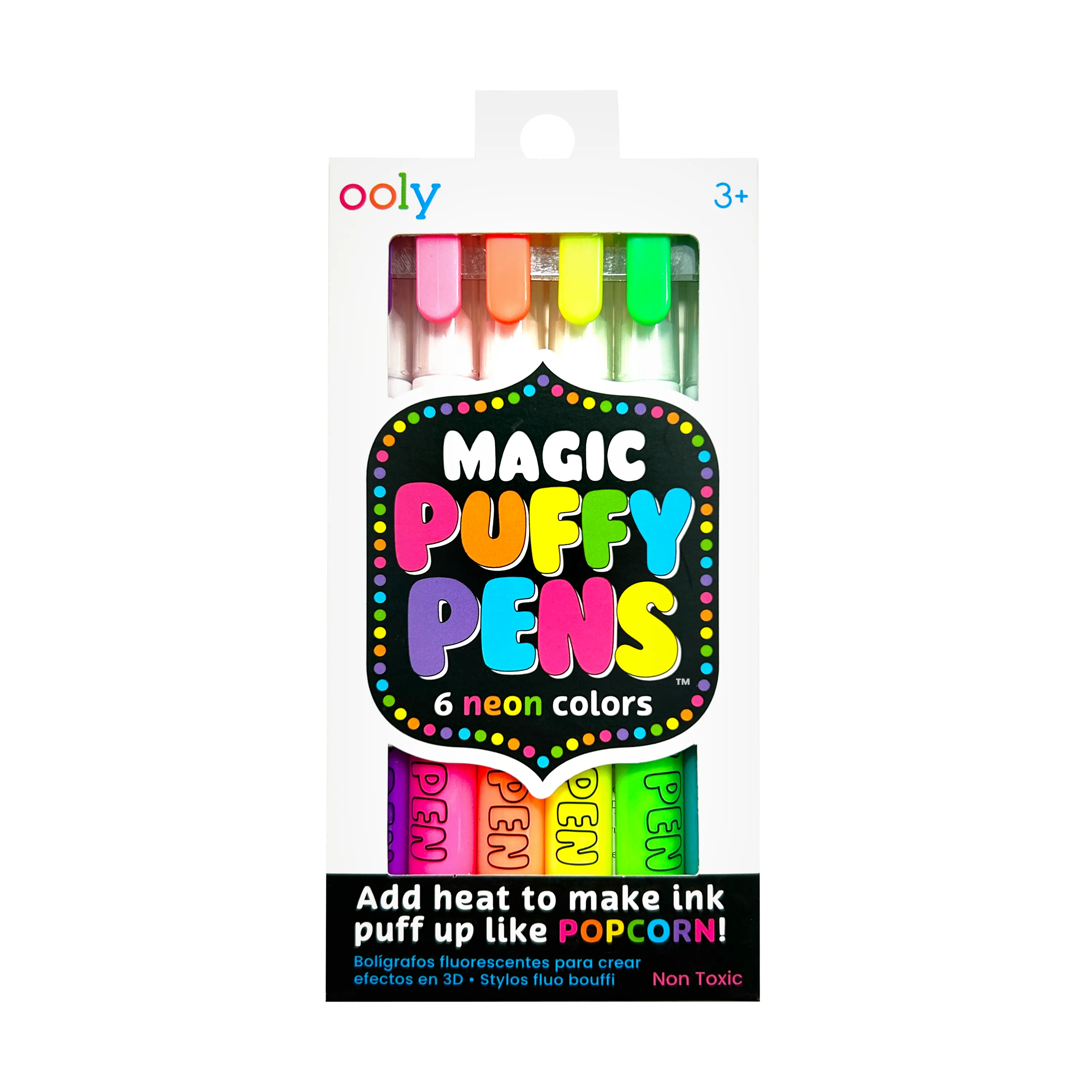 OOLY Magic Puffy Pens front of packaging