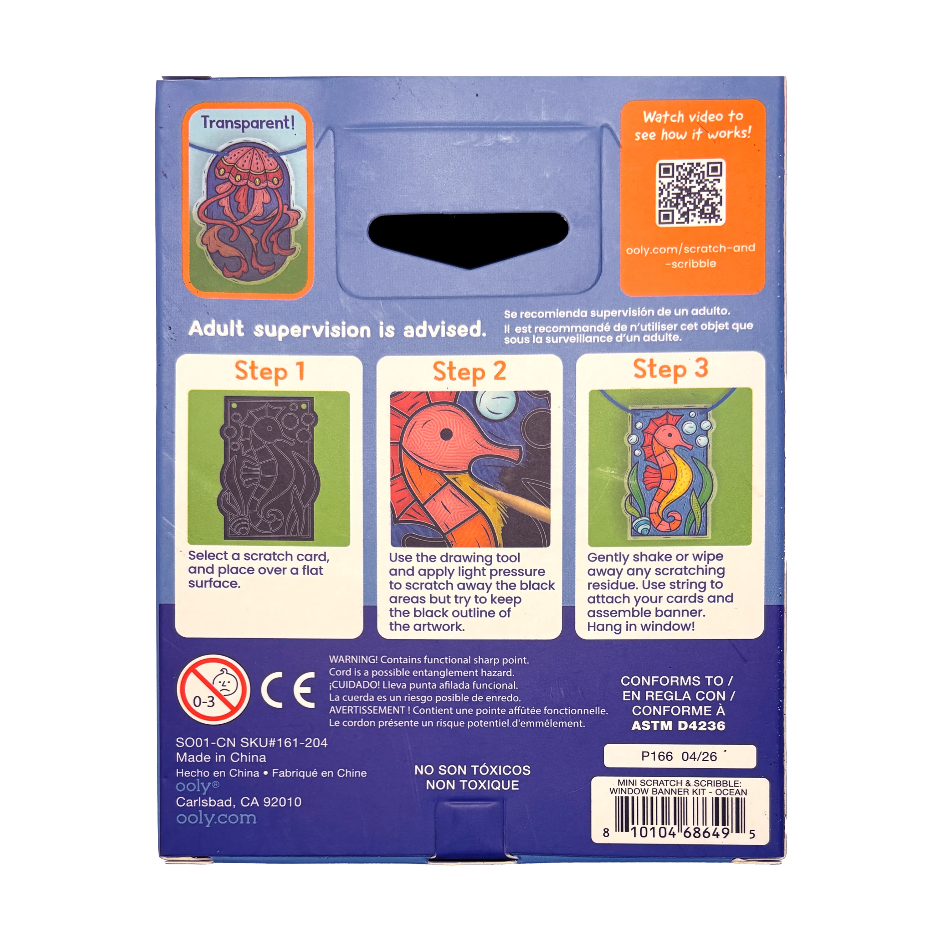 Scratch & Scribble Window Banner Kit - Ocean