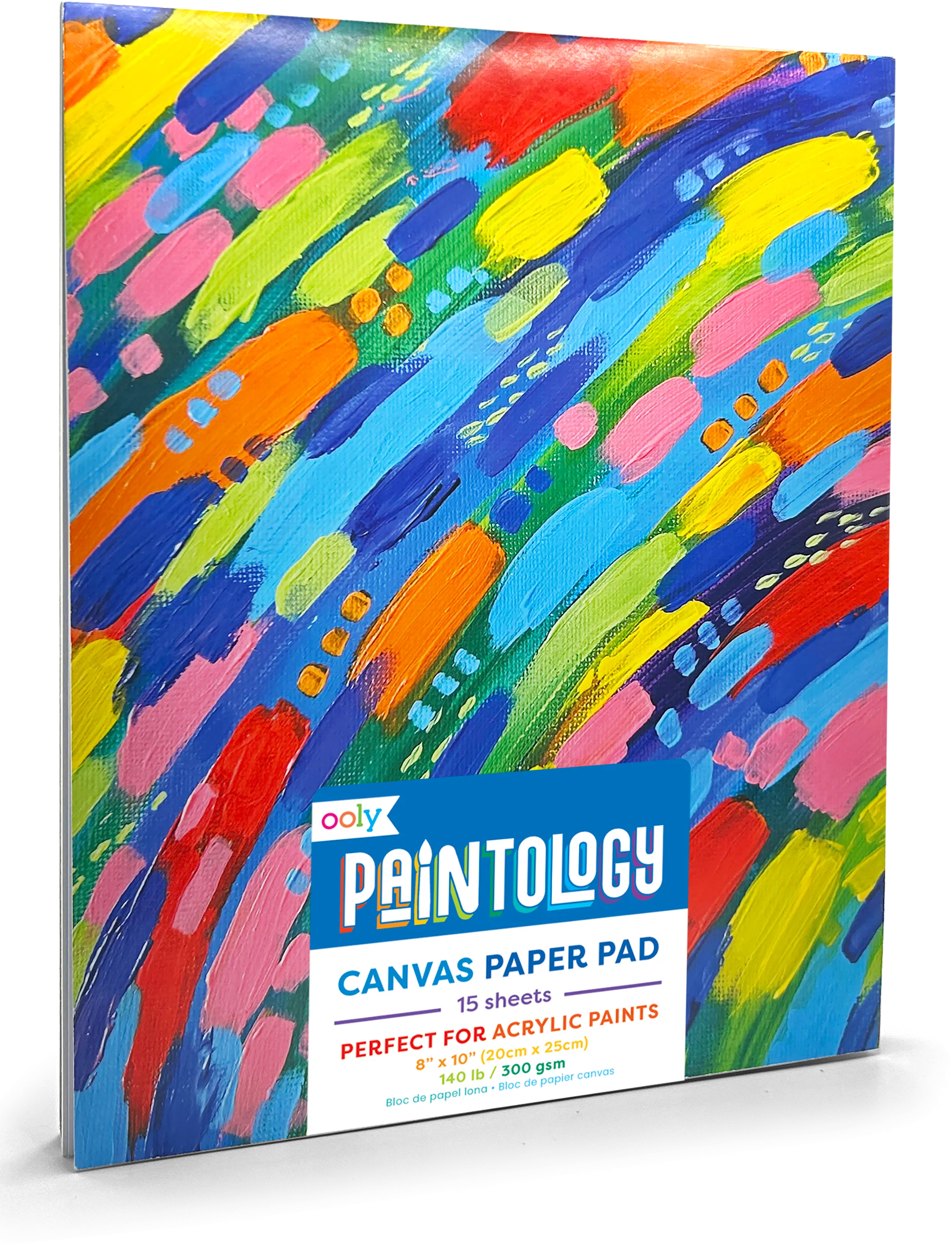 Quarter angle of Front of OOLY Paintology Canvas Paper Pad