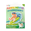 Front packaging of OOLY Chills and Thrills Dinos Playful Painters Easy Watercolor Painting Kit on white background