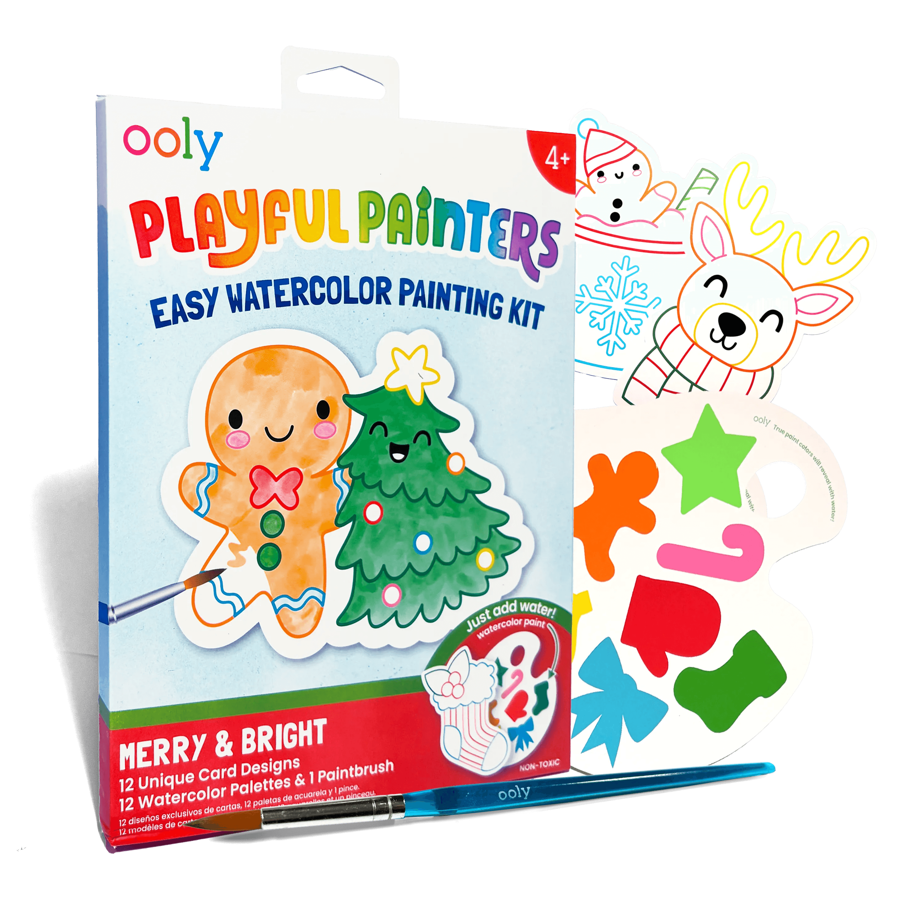 Playful Painters: Easy Watercolor Painting Kit - Merry & Bright