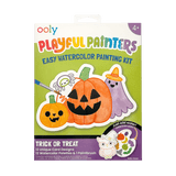 Playful Painters Easy Watercolor Painting Kit - Trick or Treat - 12 Cards 12 Palettes 1 Paintbrush