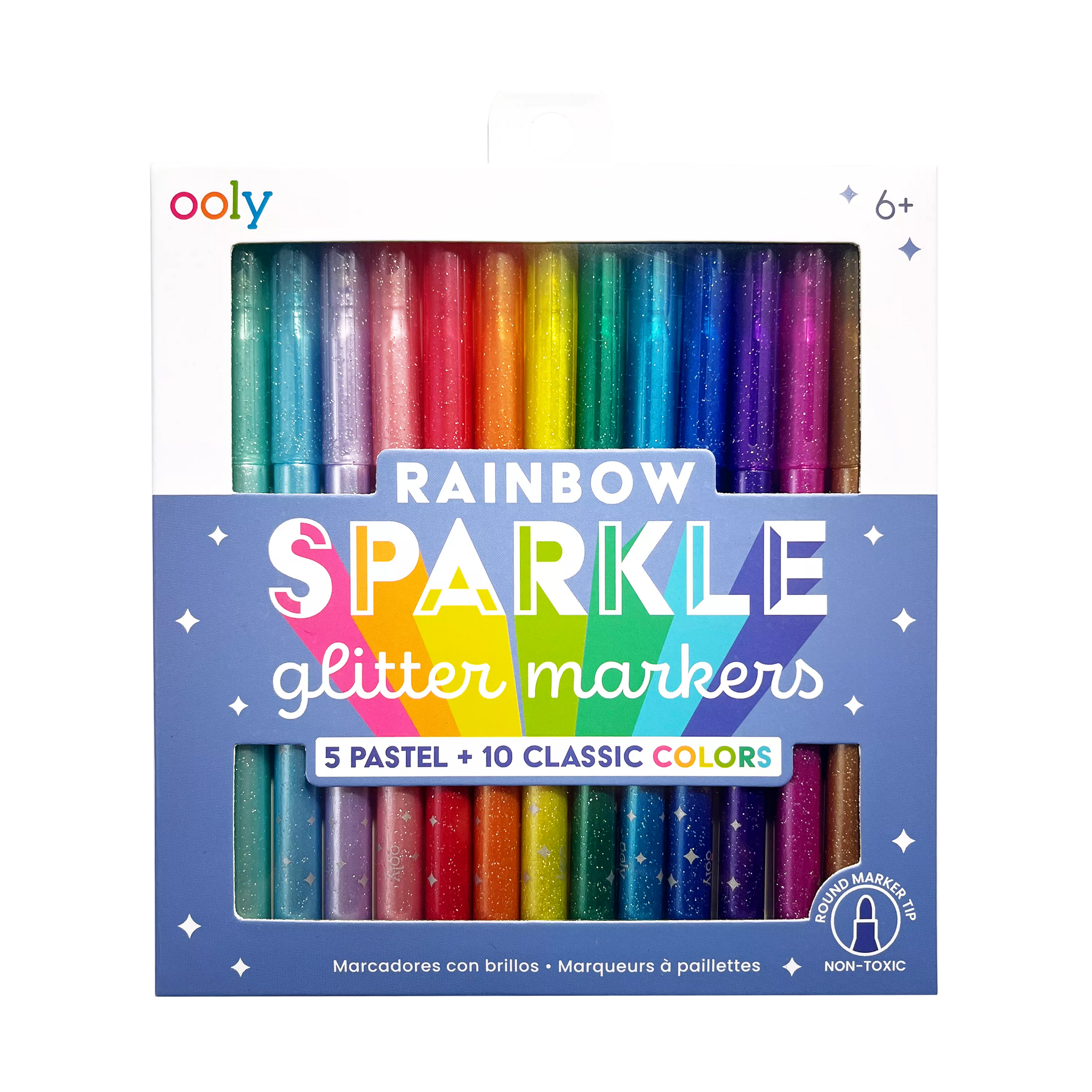 【超希少品!!】Rejet ブロマイド 「Beautiful World」 Rainbow Sparkle Glitter Markers - Set of 15 - OOLY