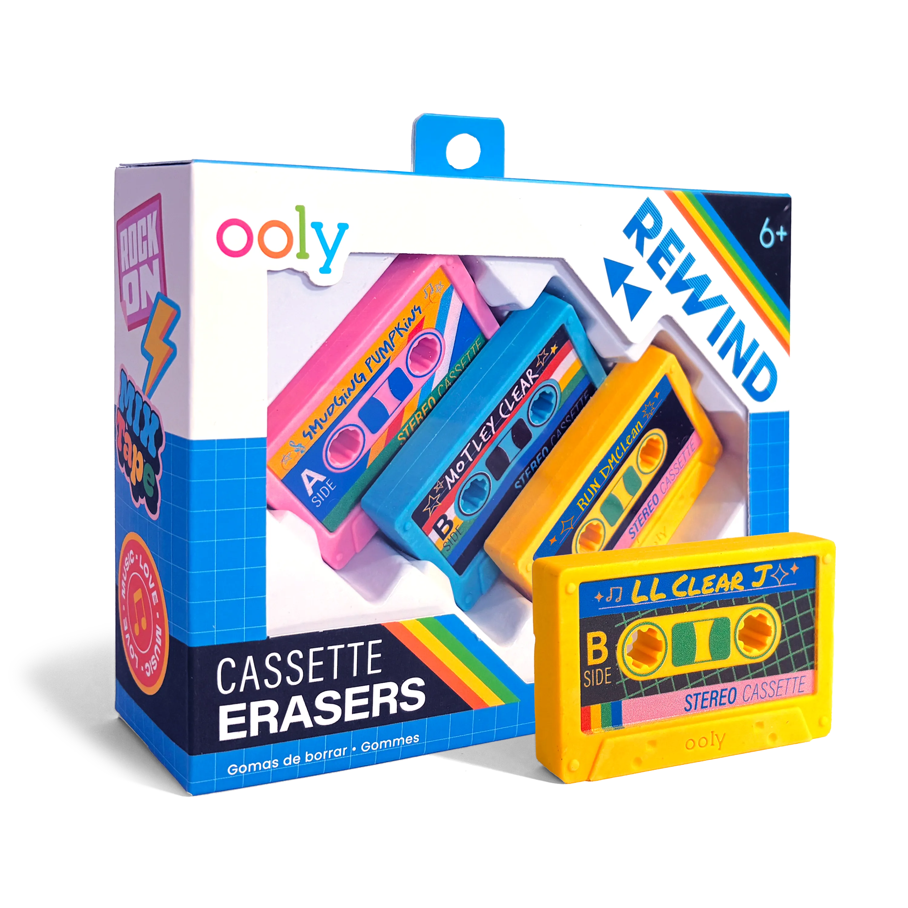 Rewind Cassette Erasers – Set of 3