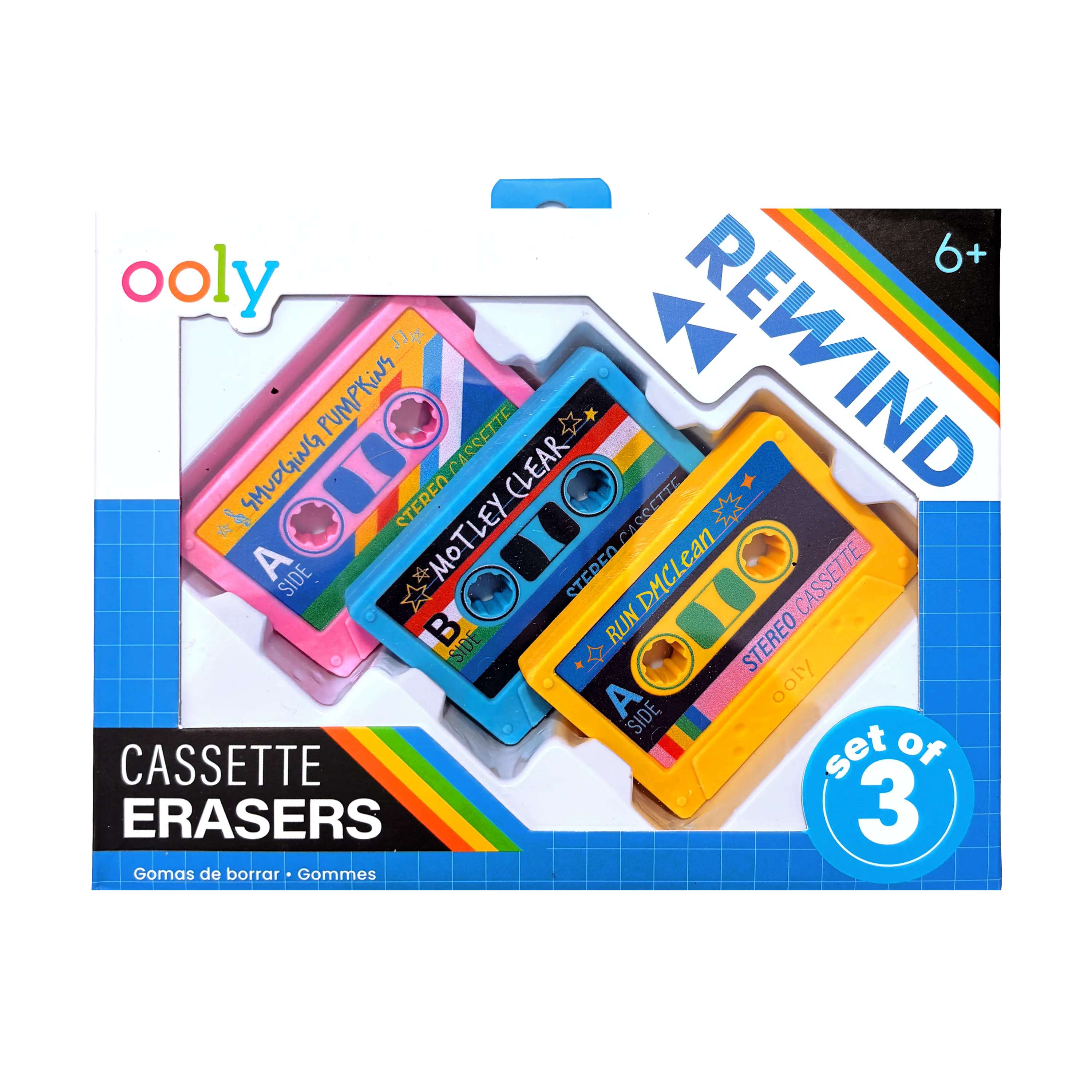 Rewind Cassette Erasers – Set of 3