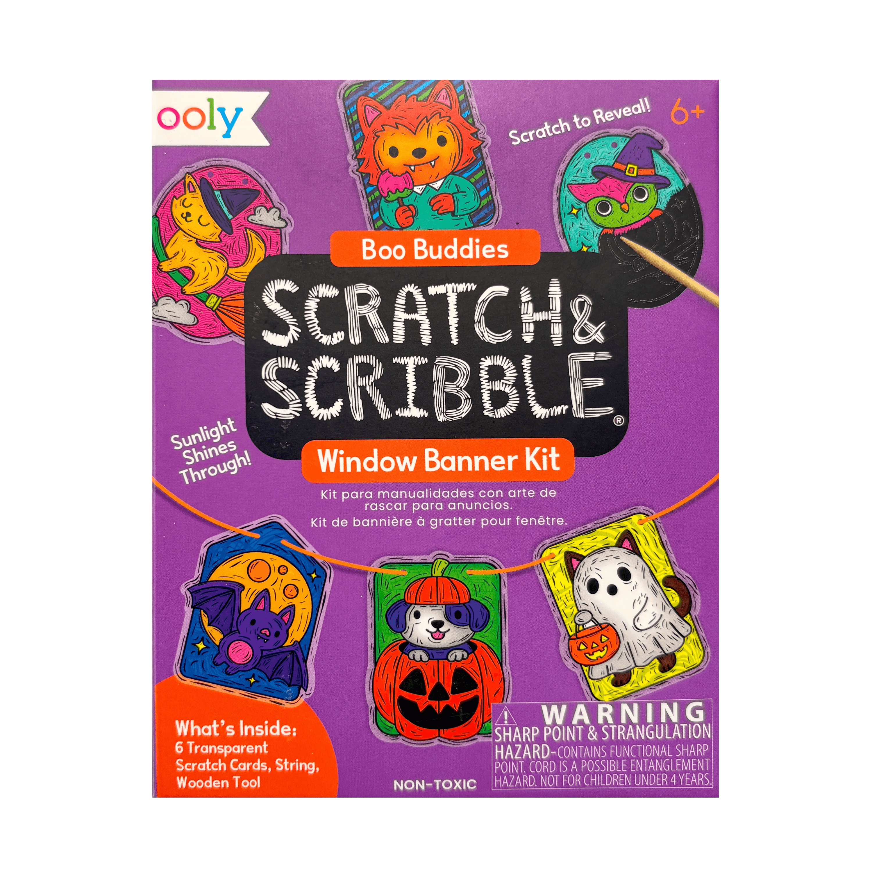 Scratch & Scribble Mini Window Banner Kit - Boo Buddies