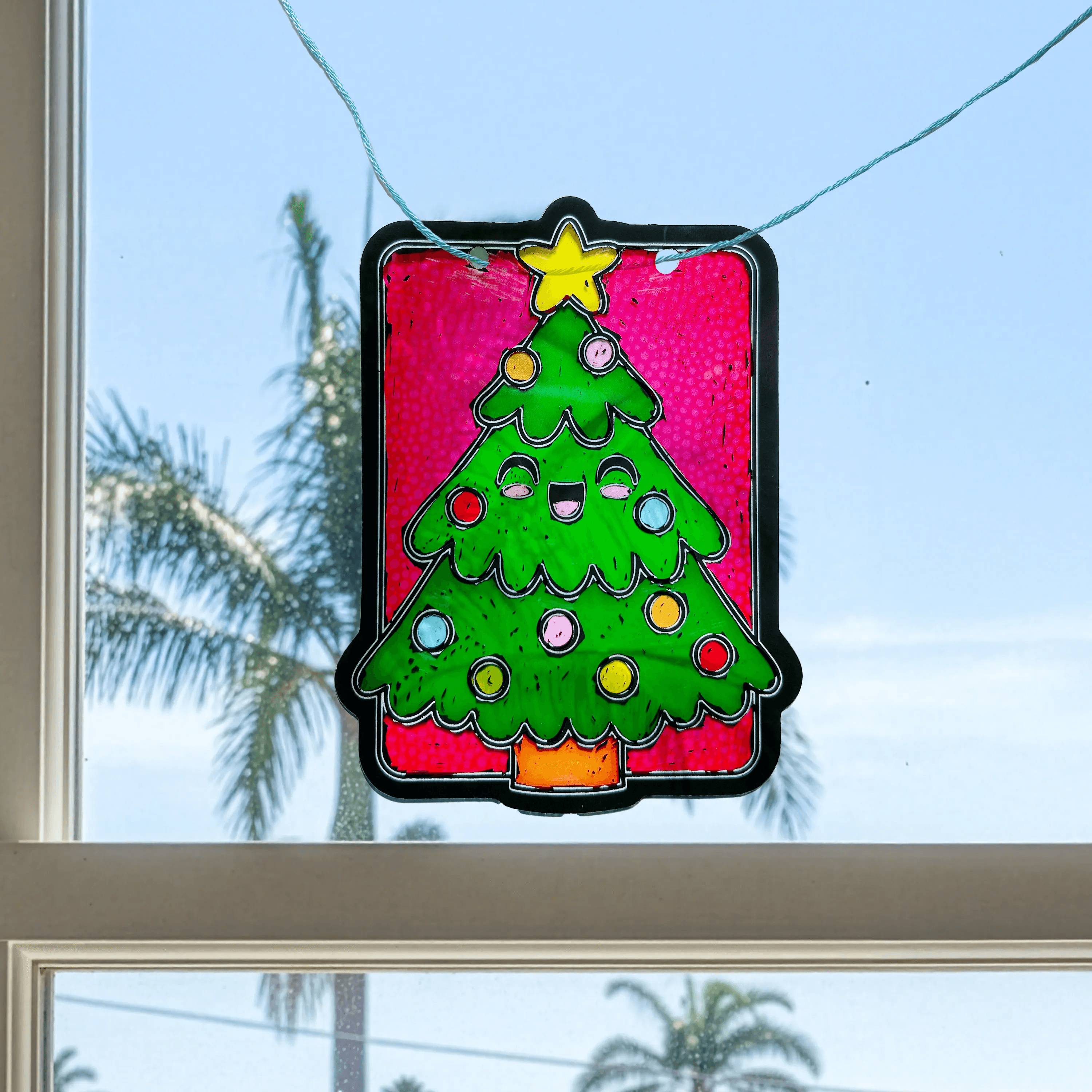 Scratch & Scribble Mini Window Banner Kit - Festive Friends
