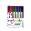 Front packaging of OOLY Seriously Smooth Rollerball Gel Pens on a white background