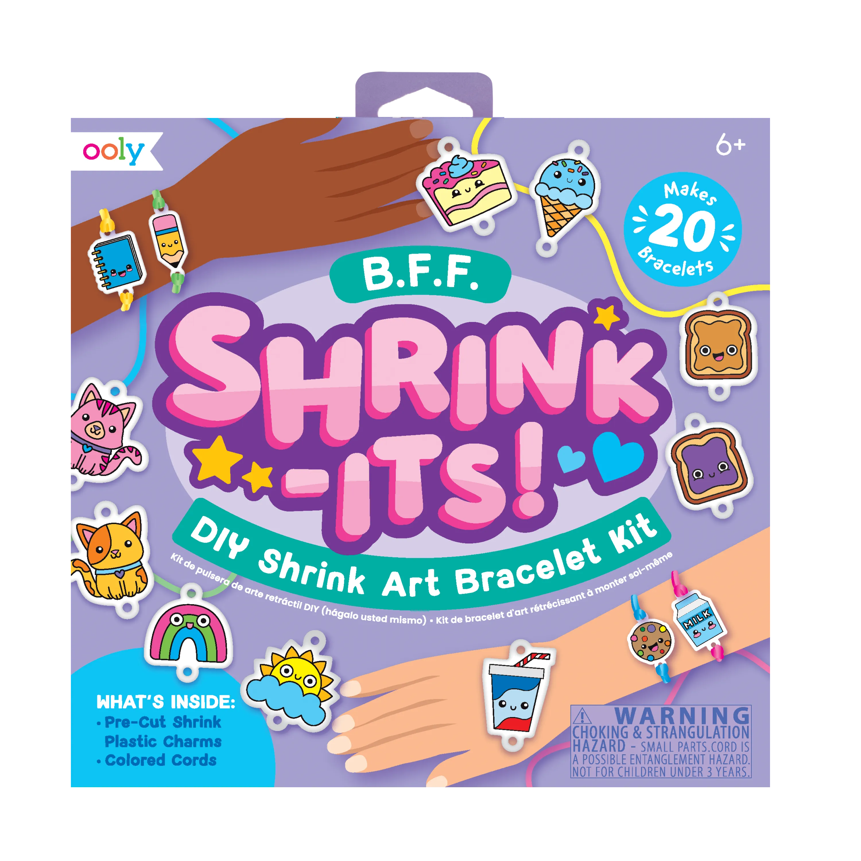 OOLY Shrink-its! DIY Shrink Art Bracelet Kit - BFF front of packaging