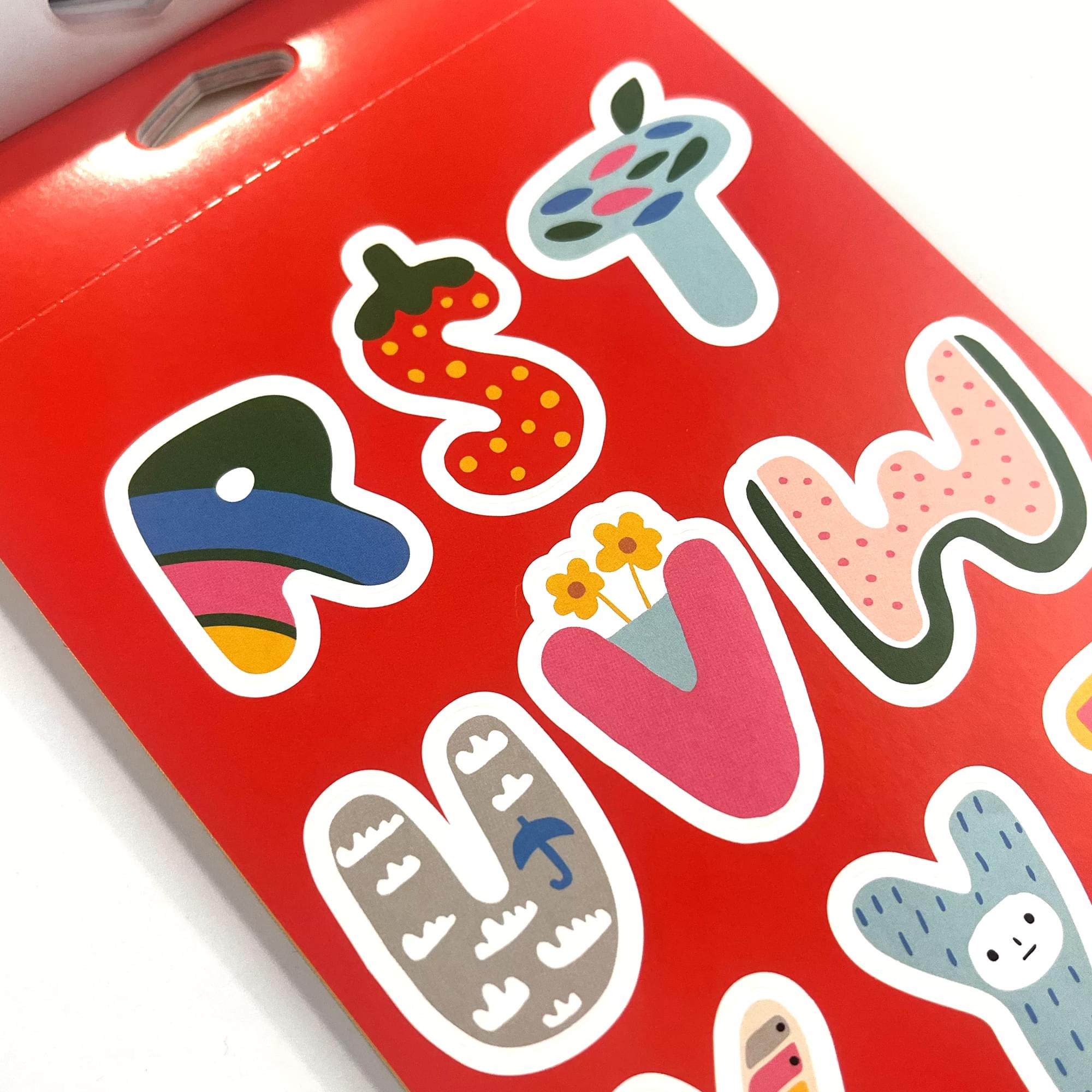 OOLY Stickiville x Suzy Ultman A Whole Lotta Stickers Sticker Book Alpha-Fun close up