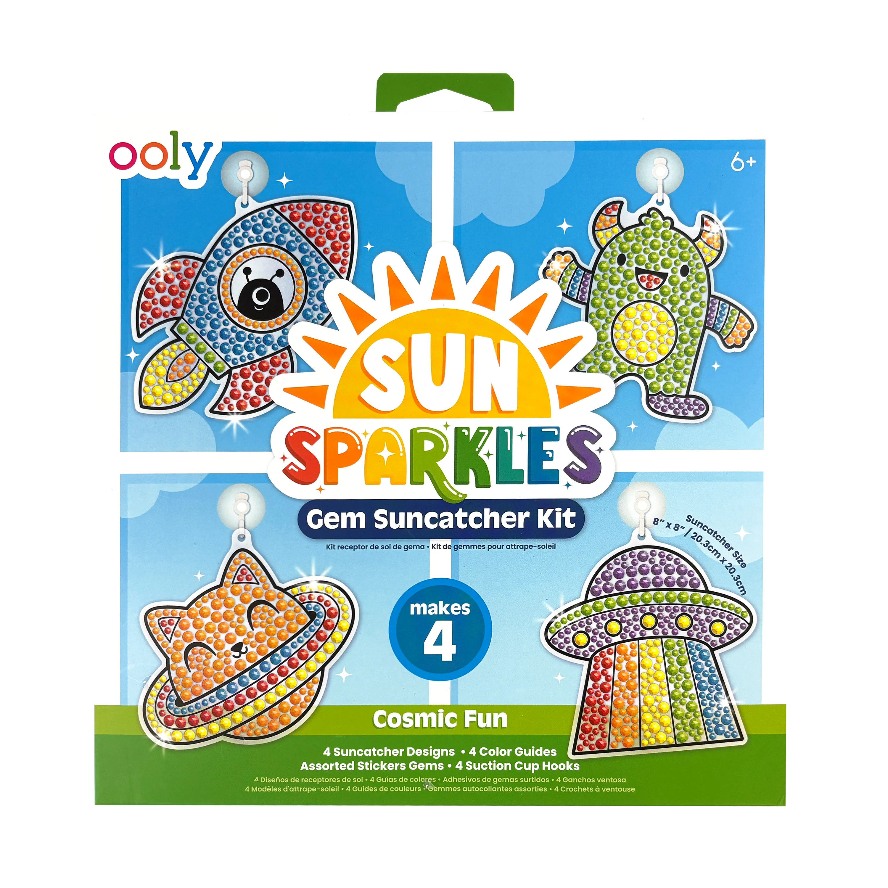 Sun Sparkles Gem Suncatcher Kit - Cosmic Fun - 4 Designs