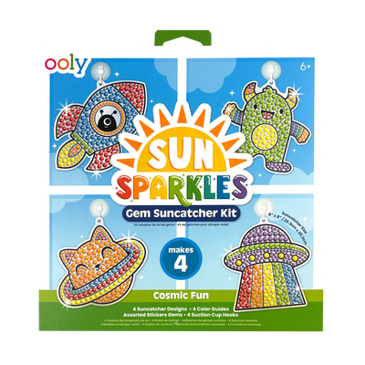 Sun Sparkles Gem Suncatcher Kit - Cosmic Fun - 4 Designs