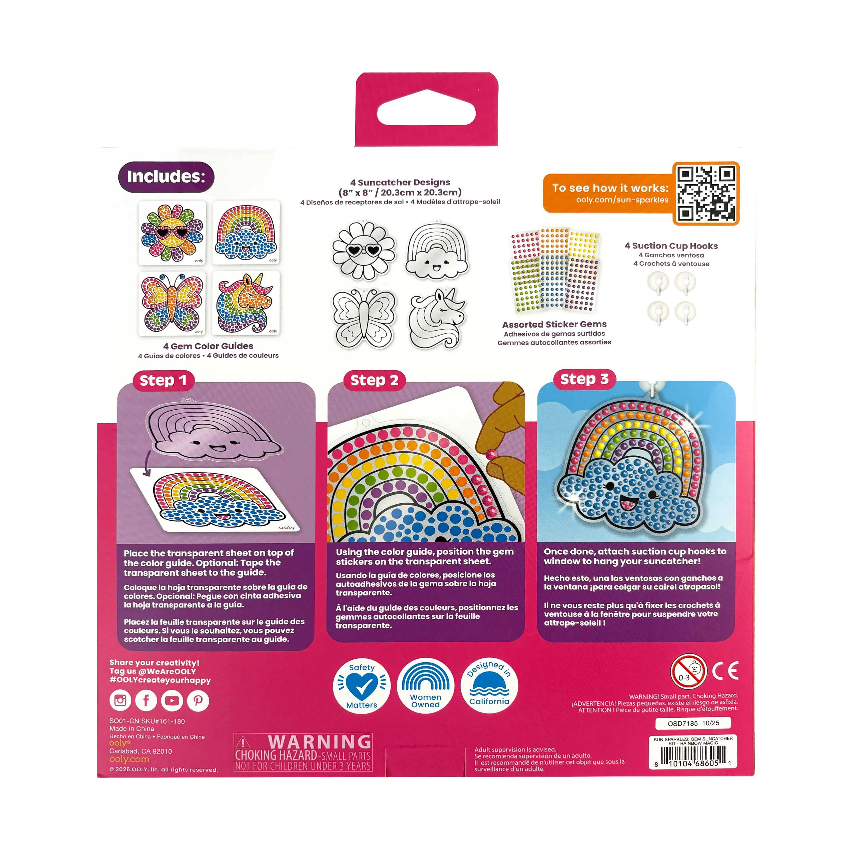 Sun Sparkles Gem Suncatcher Kit - Rainbow Magic - 4 Designs