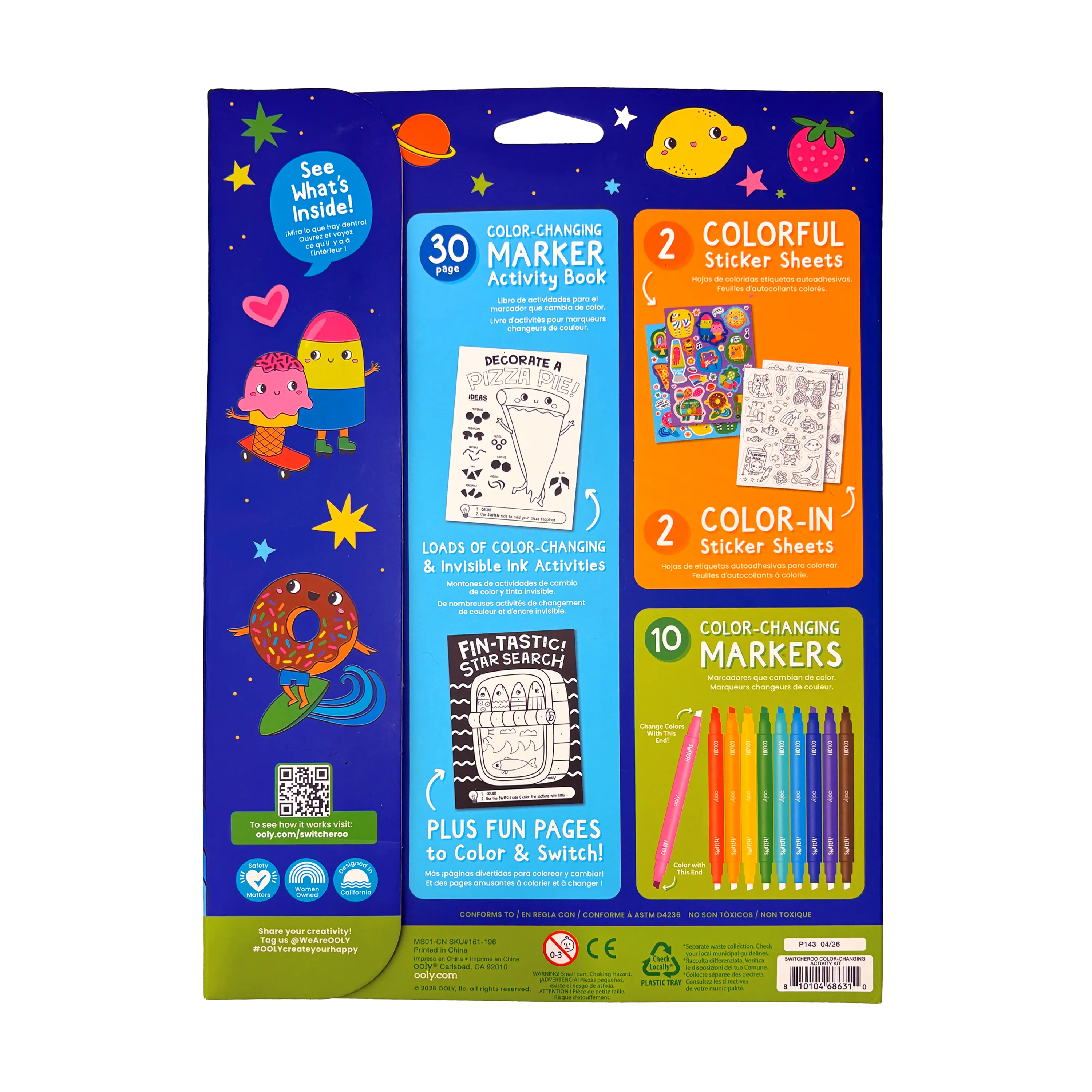 Switch-eroo! Color-Changing Activity Kit - Markers Stickers Coloring Book