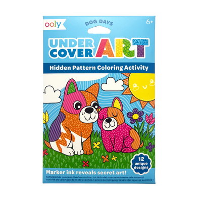 Undercover Art Hidden Pattern Coloring Activity Art Cards - Dog Days - 12 Cards