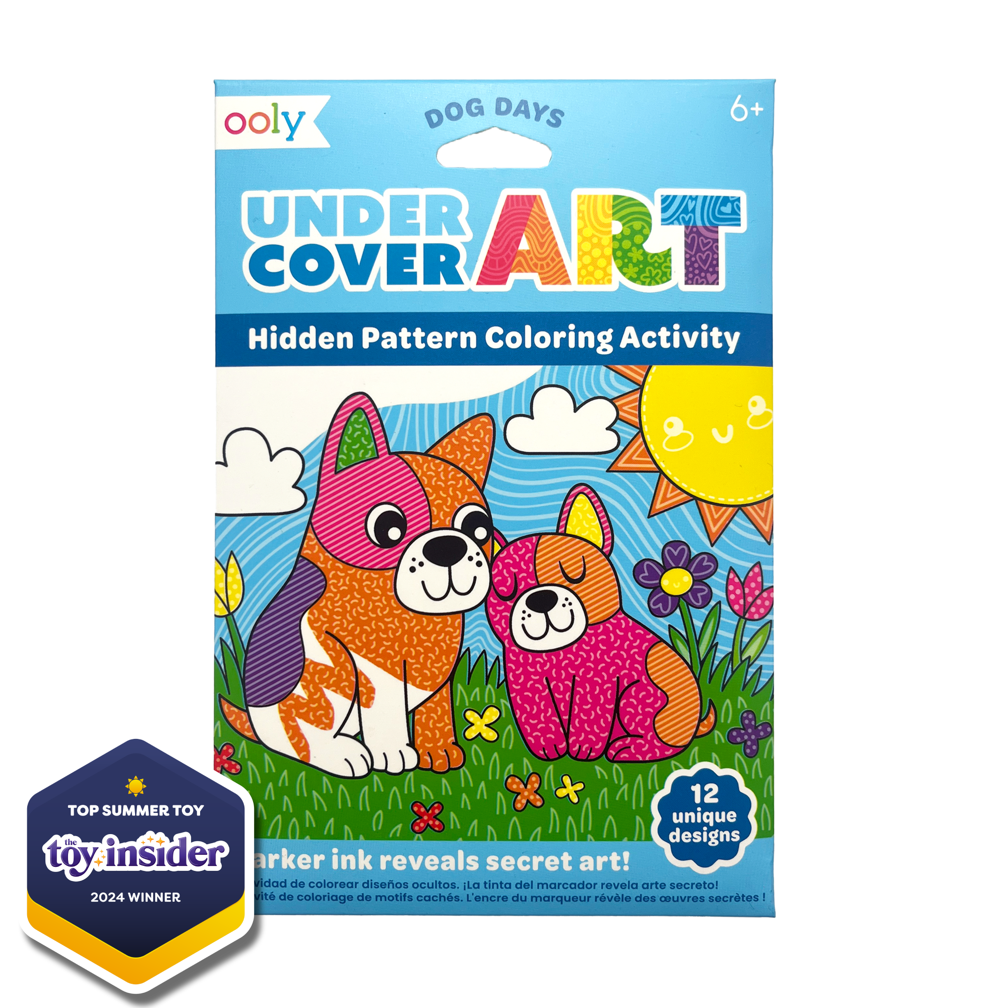 Undercover Art Hidden Pattern Coloring Activity Art Cards - Dog Days