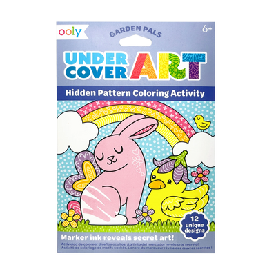 Undercover Art Hidden Pattern Coloring Activity Art Cards - Garden Pals - 12 Cards