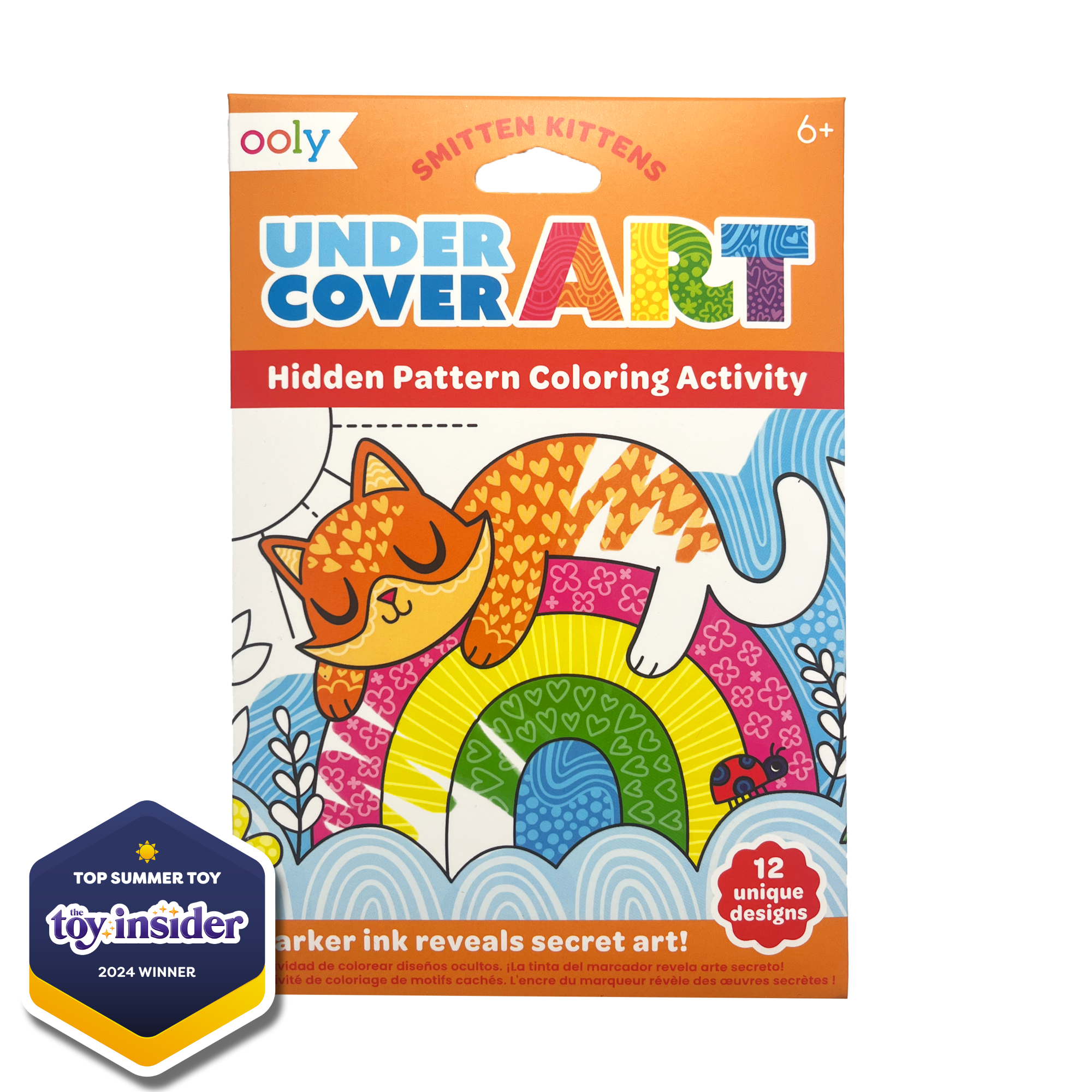 Undercover Art Hidden Pattern Coloring Activity Art Cards - Smitten Kittens